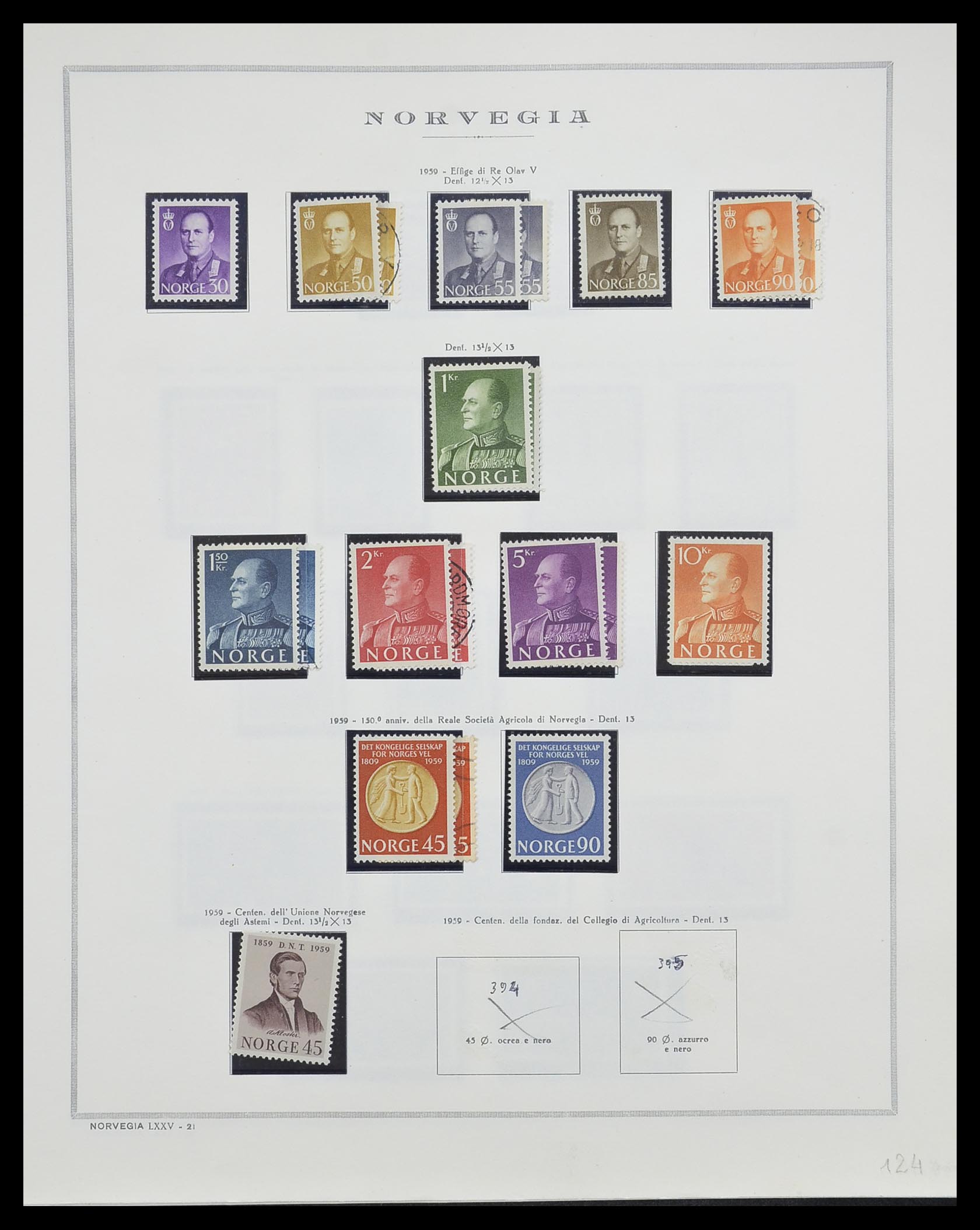 33136 027 - Postzegelverzameling 33136 Noorwegen 1855-1992.