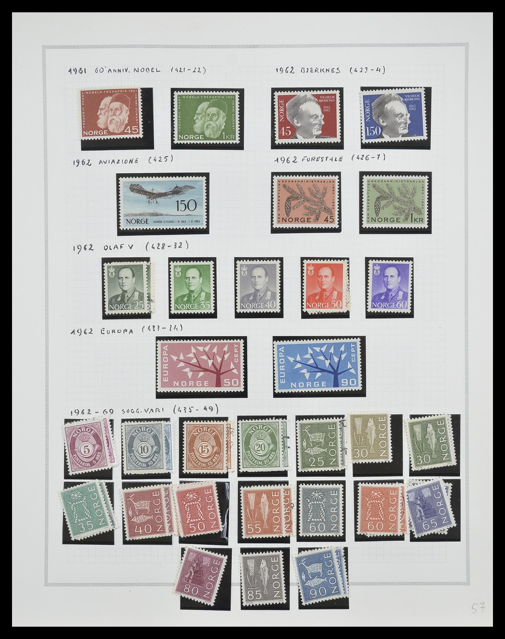 33136 031 - Postzegelverzameling 33136 Noorwegen 1855-1992.