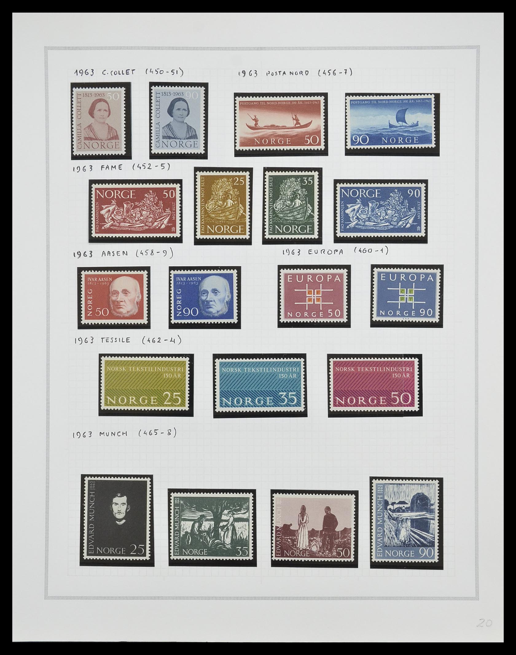 33136 032 - Postzegelverzameling 33136 Noorwegen 1855-1992.