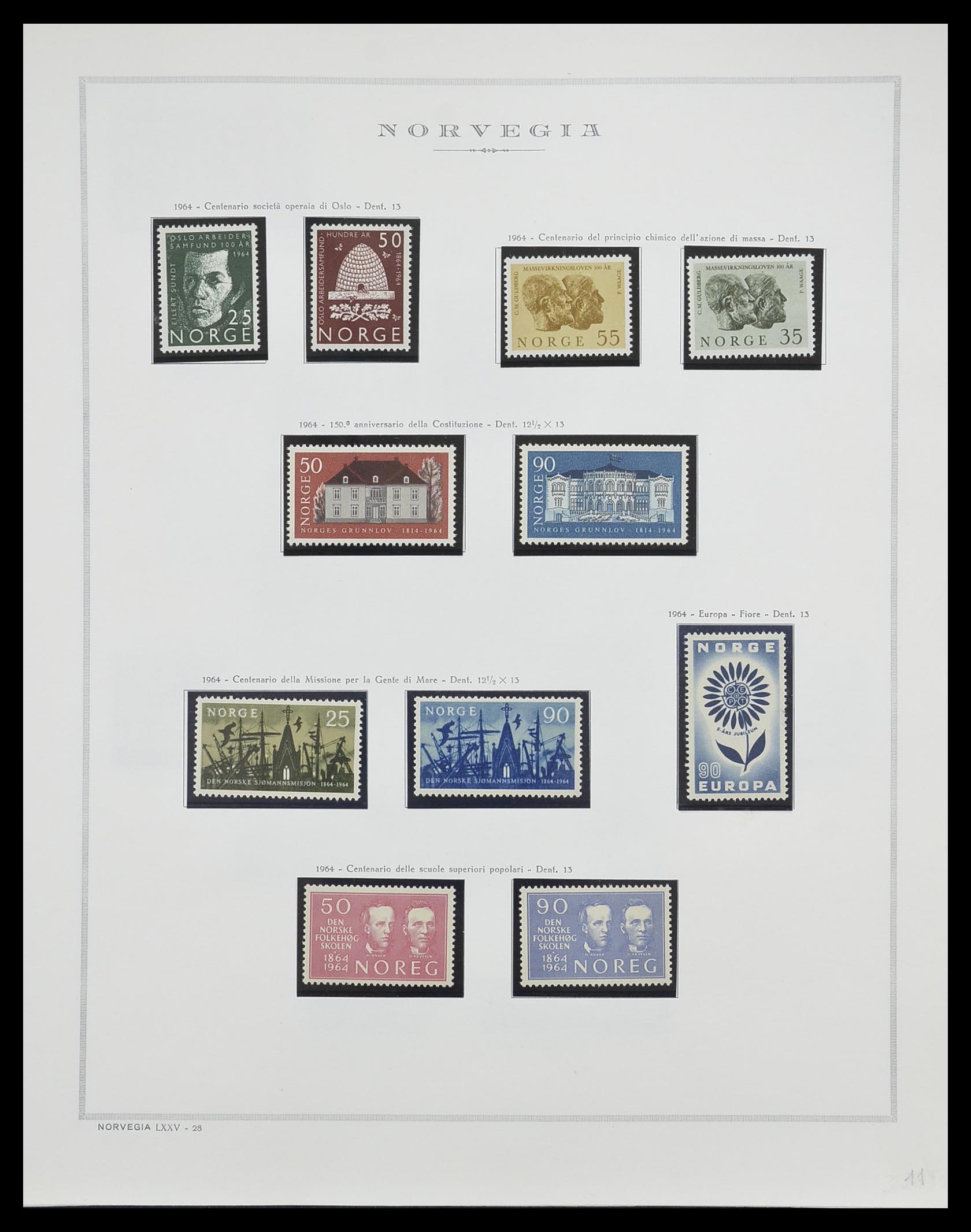 33136 033 - Postzegelverzameling 33136 Noorwegen 1855-1992.