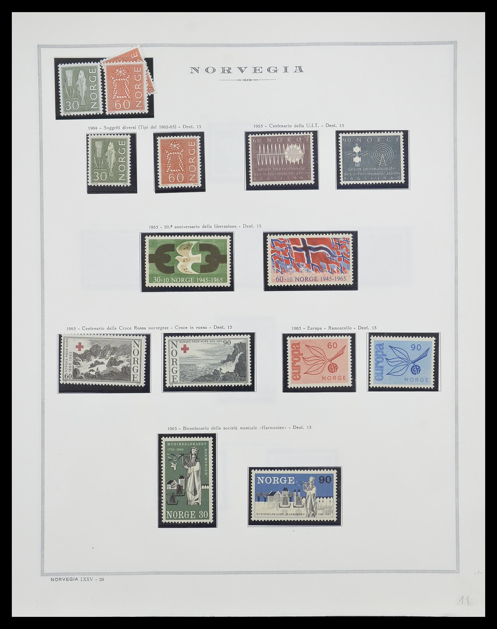 33136 035 - Postzegelverzameling 33136 Noorwegen 1855-1992.