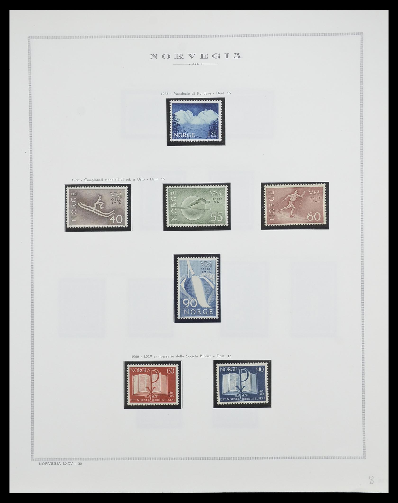 33136 036 - Postzegelverzameling 33136 Noorwegen 1855-1992.