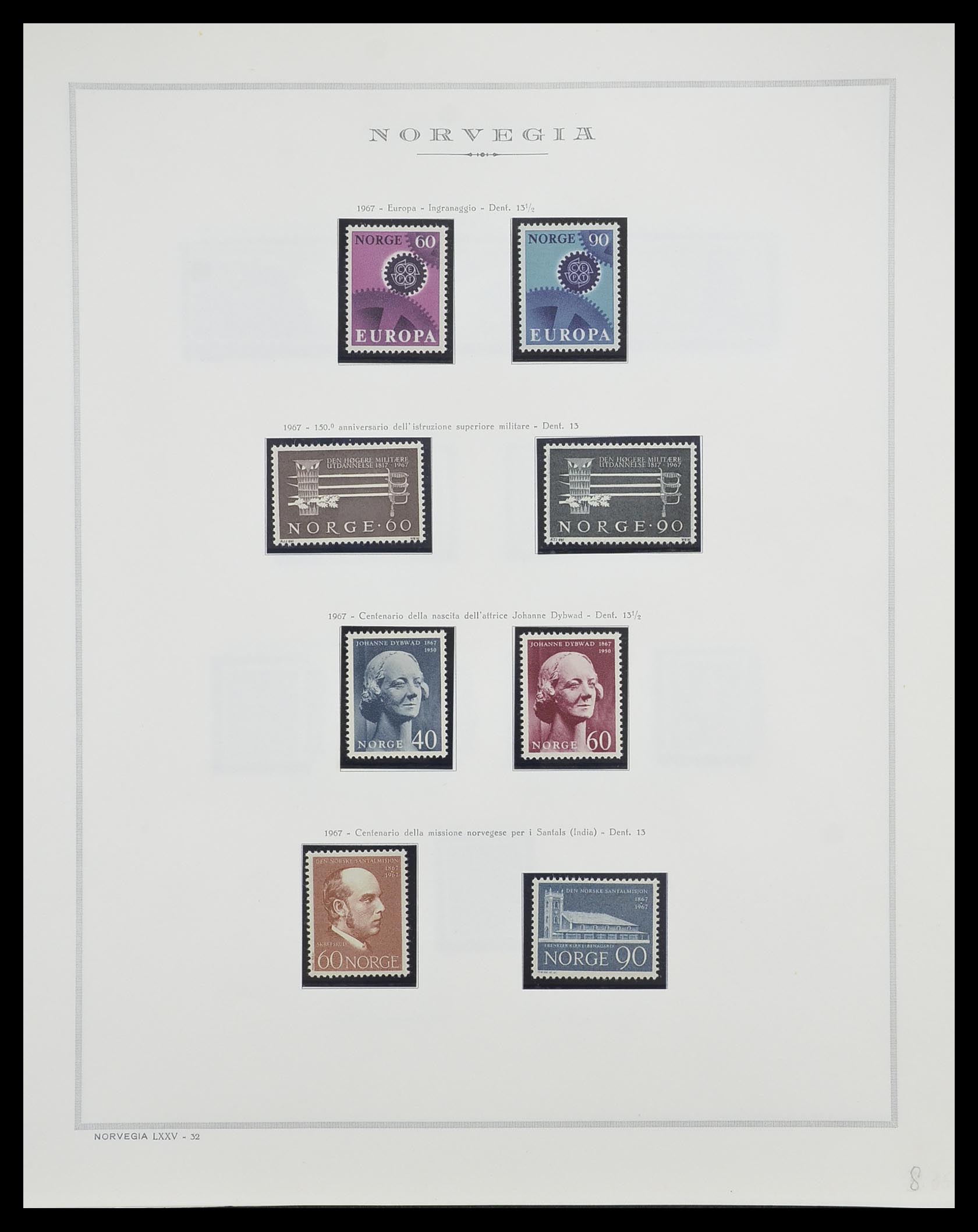 33136 038 - Postzegelverzameling 33136 Noorwegen 1855-1992.