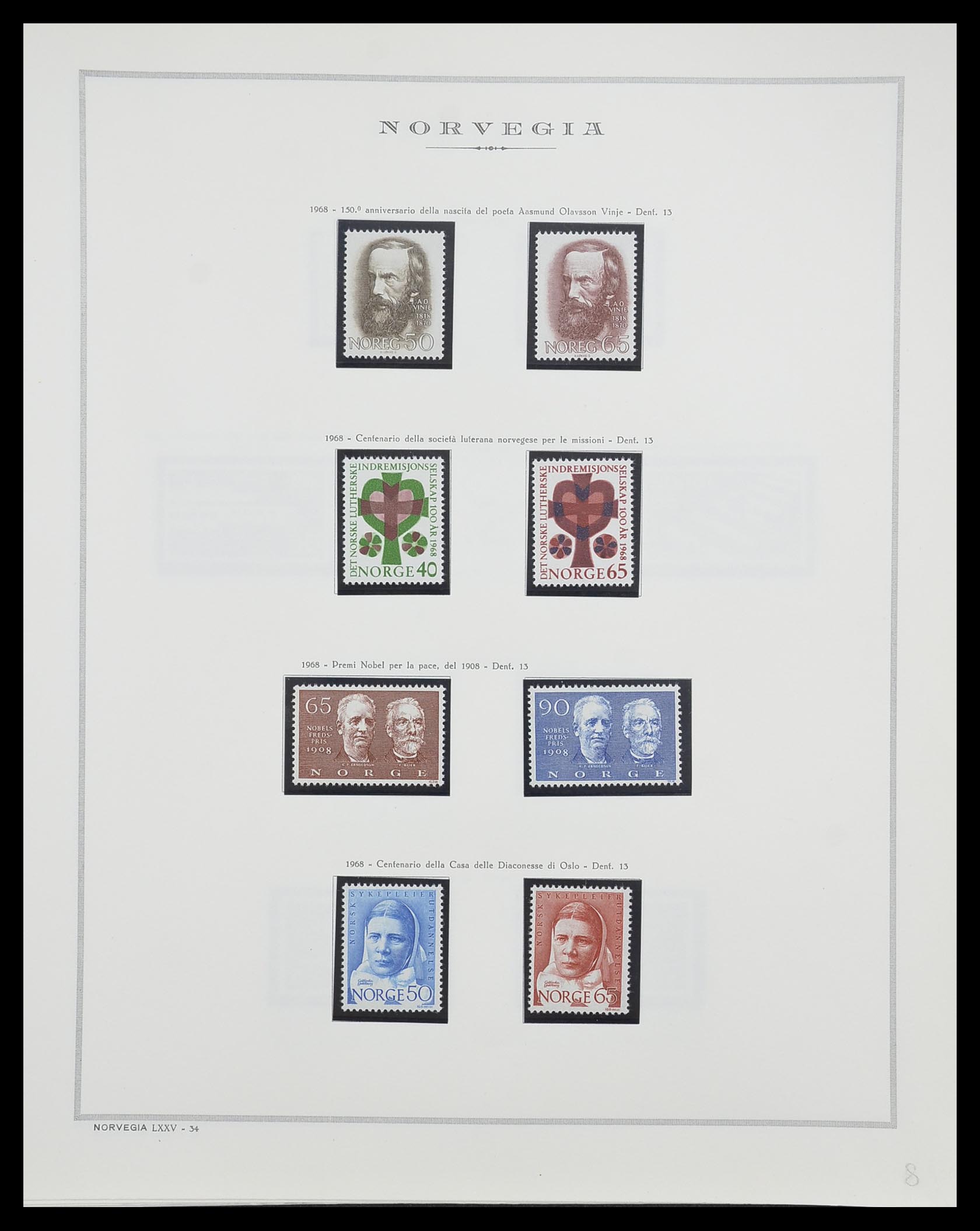 33136 040 - Postzegelverzameling 33136 Noorwegen 1855-1992.