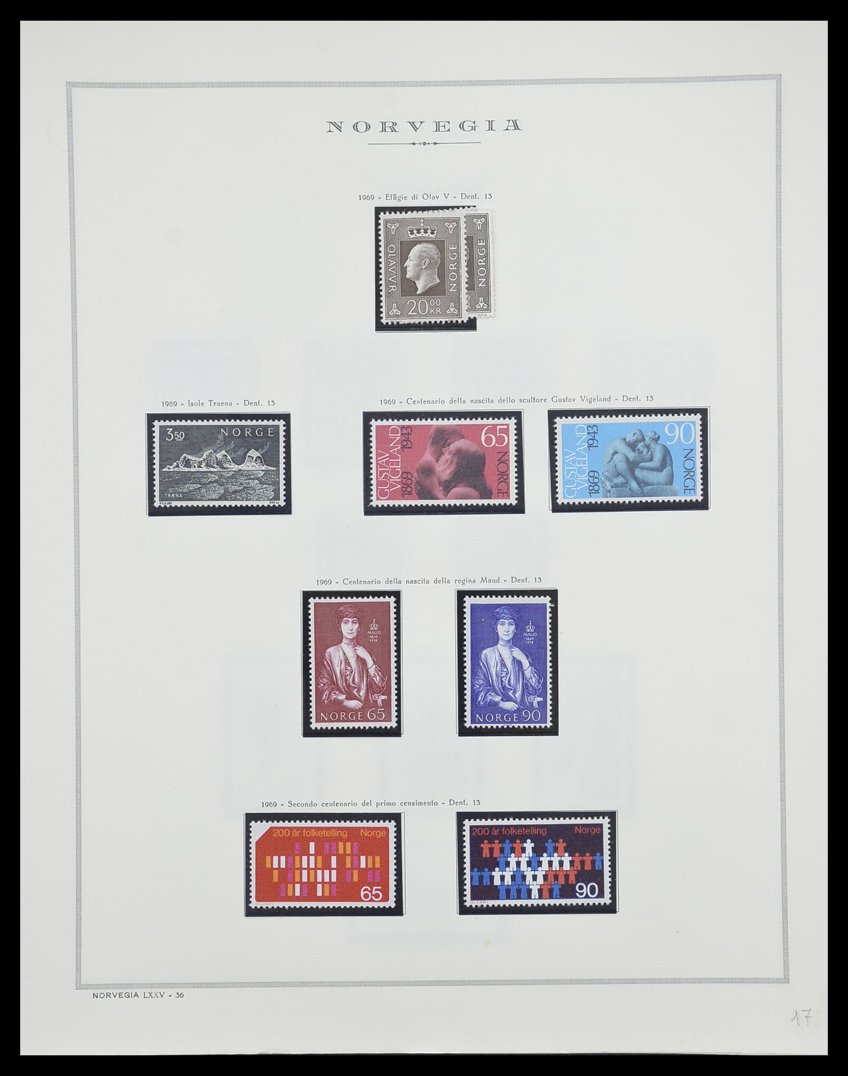 33136 042 - Postzegelverzameling 33136 Noorwegen 1855-1992.