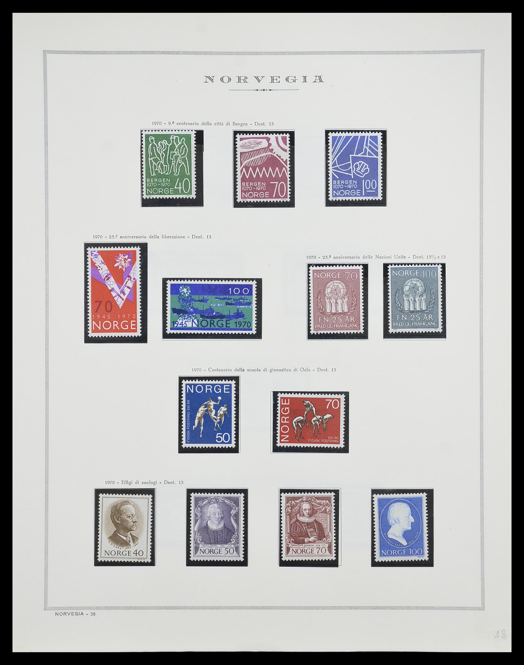 33136 044 - Postzegelverzameling 33136 Noorwegen 1855-1992.