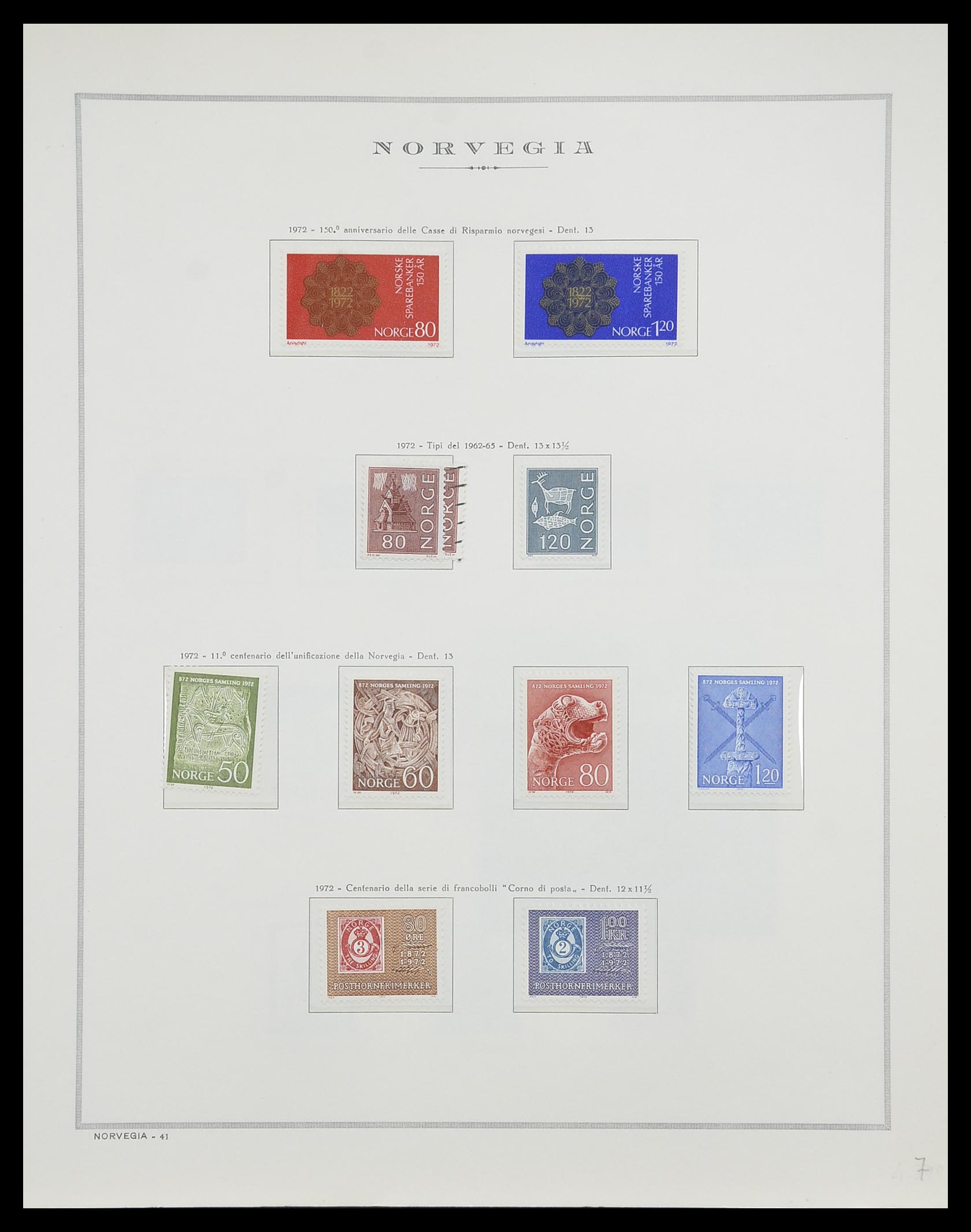 33136 047 - Postzegelverzameling 33136 Noorwegen 1855-1992.