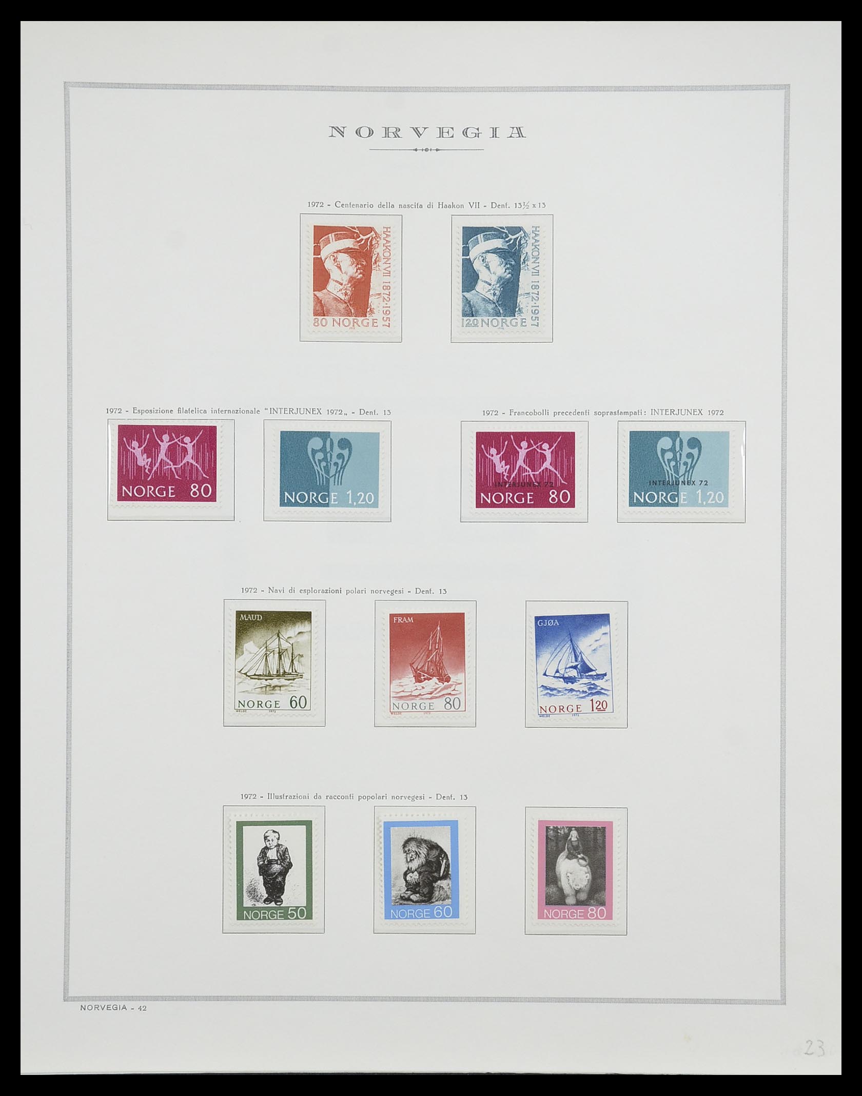 33136 048 - Postzegelverzameling 33136 Noorwegen 1855-1992.