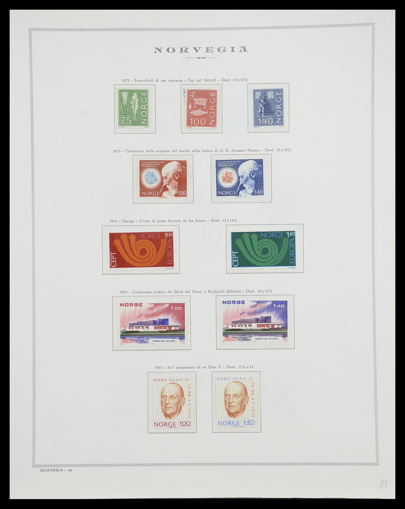 33136 050 - Postzegelverzameling 33136 Noorwegen 1855-1992.