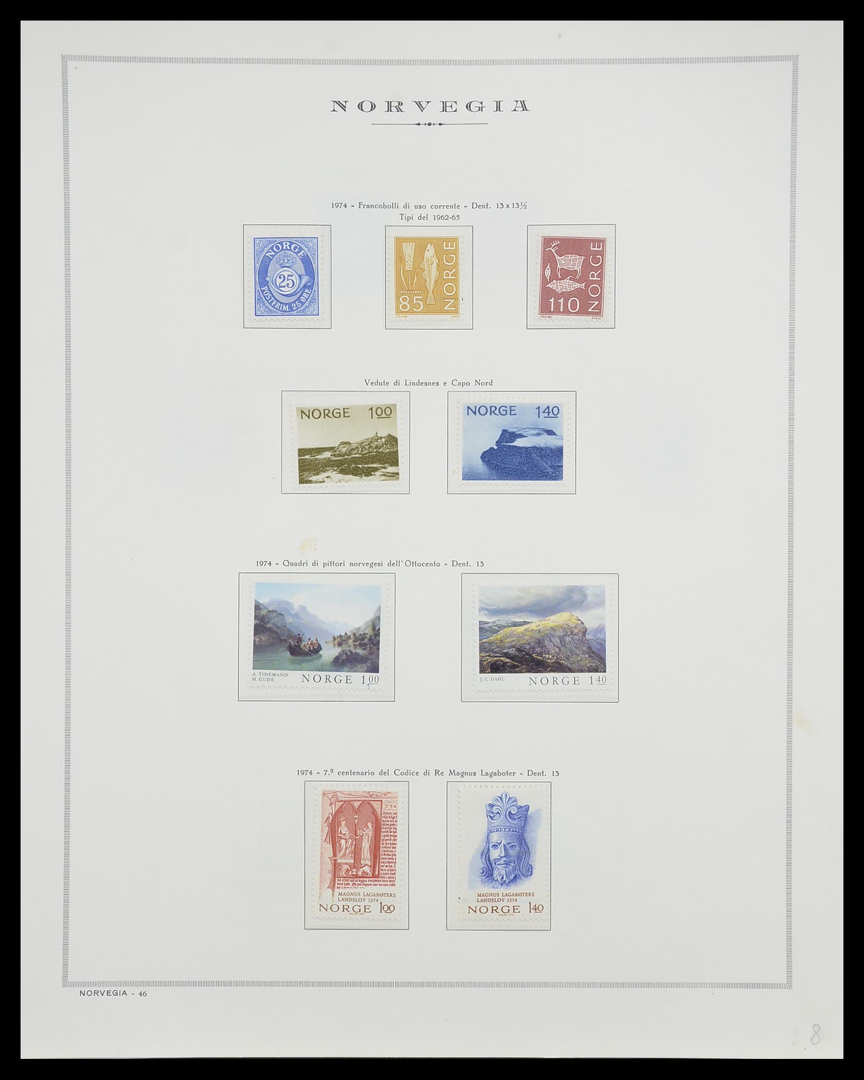 33136 052 - Postzegelverzameling 33136 Noorwegen 1855-1992.