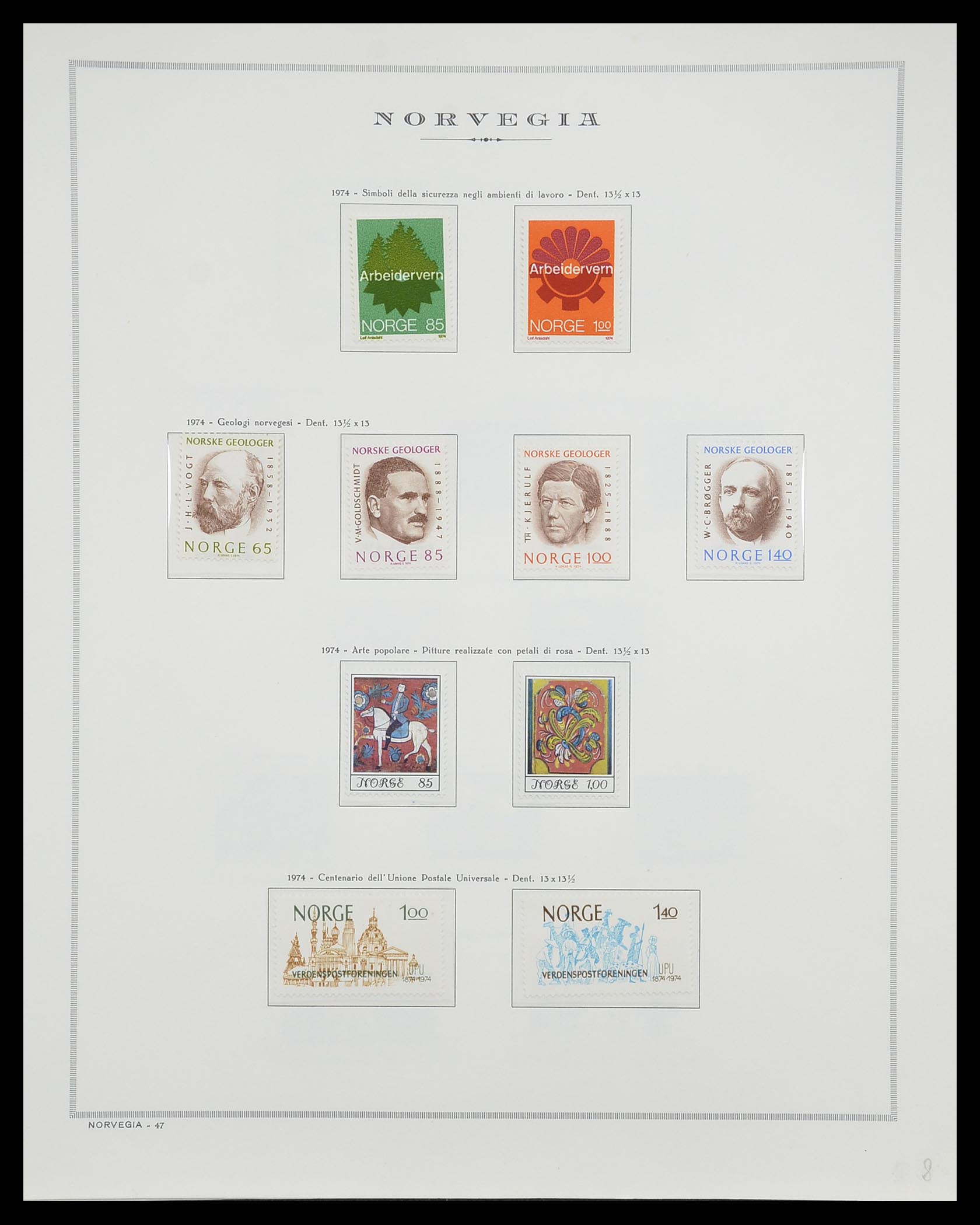 33136 053 - Postzegelverzameling 33136 Noorwegen 1855-1992.