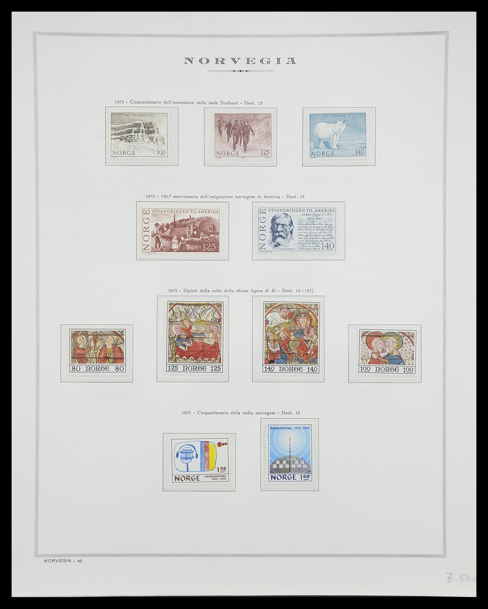 33136 055 - Postzegelverzameling 33136 Noorwegen 1855-1992.