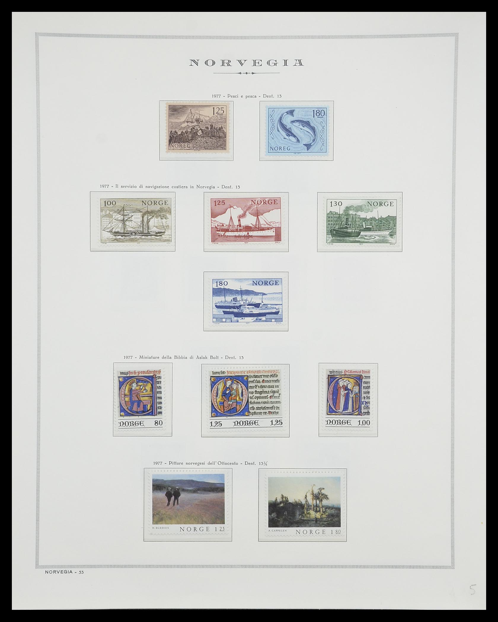 33136 060 - Postzegelverzameling 33136 Noorwegen 1855-1992.