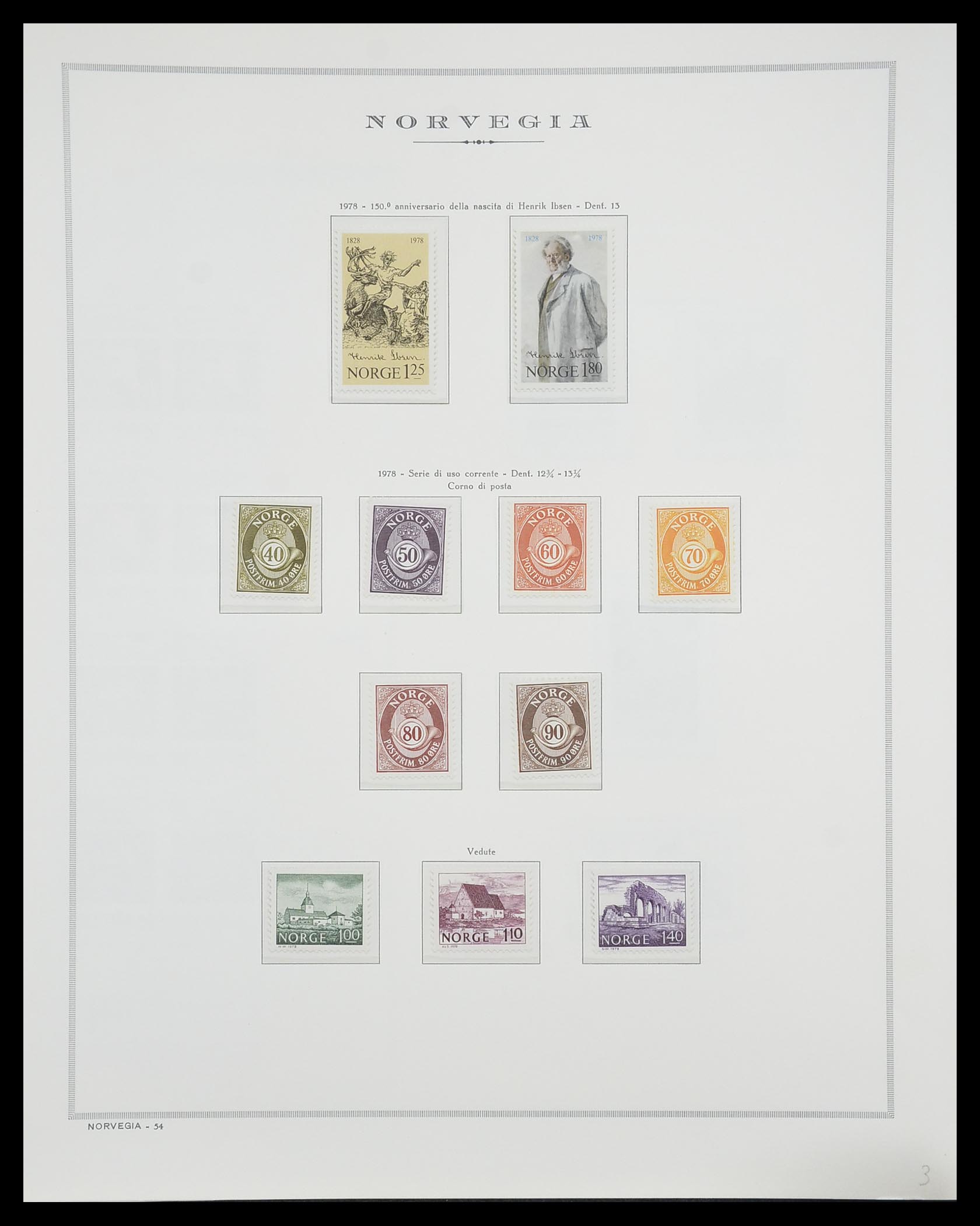 33136 061 - Stamp collection 33136 Norway 1855-1992.