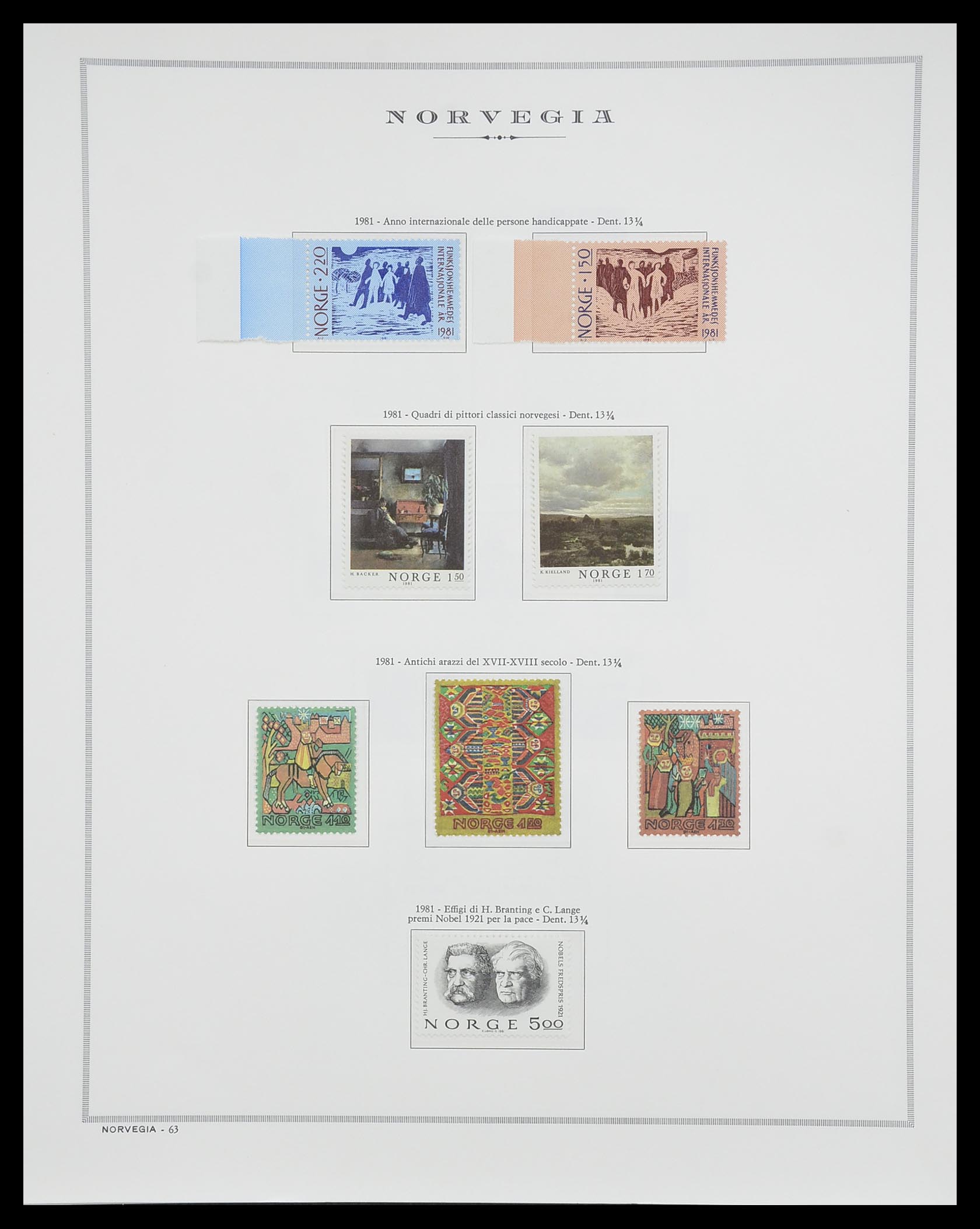 33136 073 - Stamp collection 33136 Norway 1855-1992.