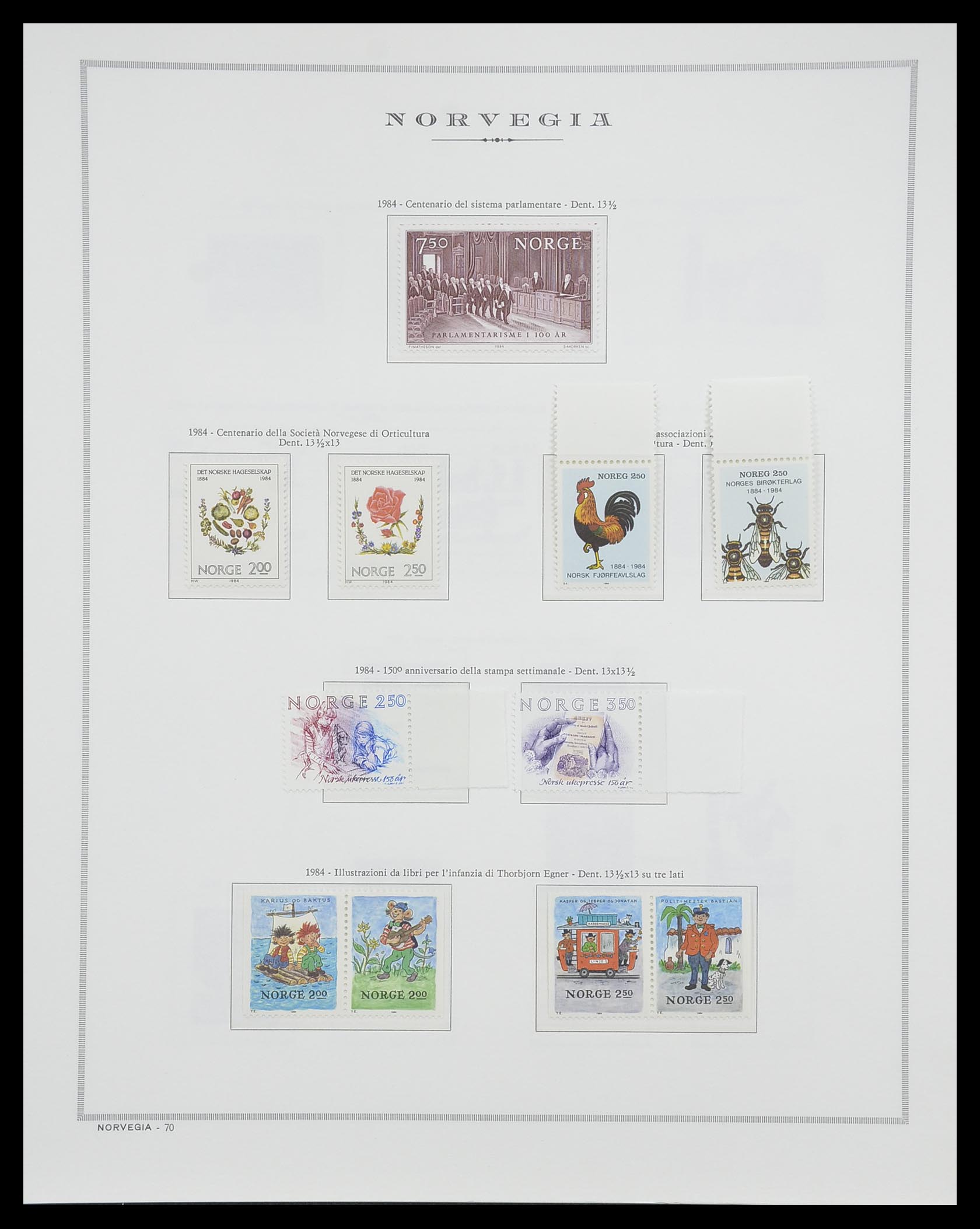 33136 080 - Stamp collection 33136 Norway 1855-1992.