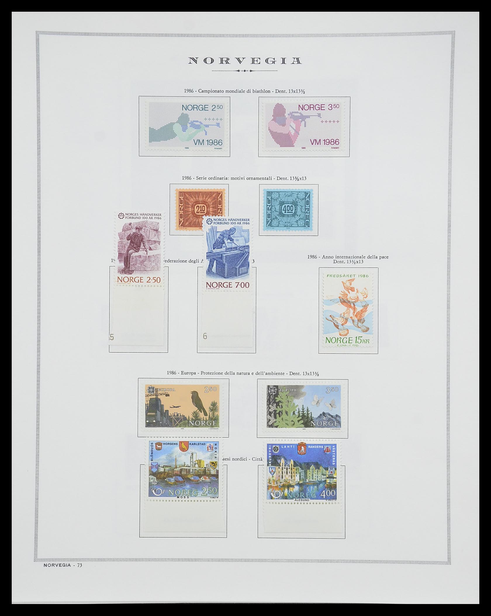 33136 083 - Stamp collection 33136 Norway 1855-1992.