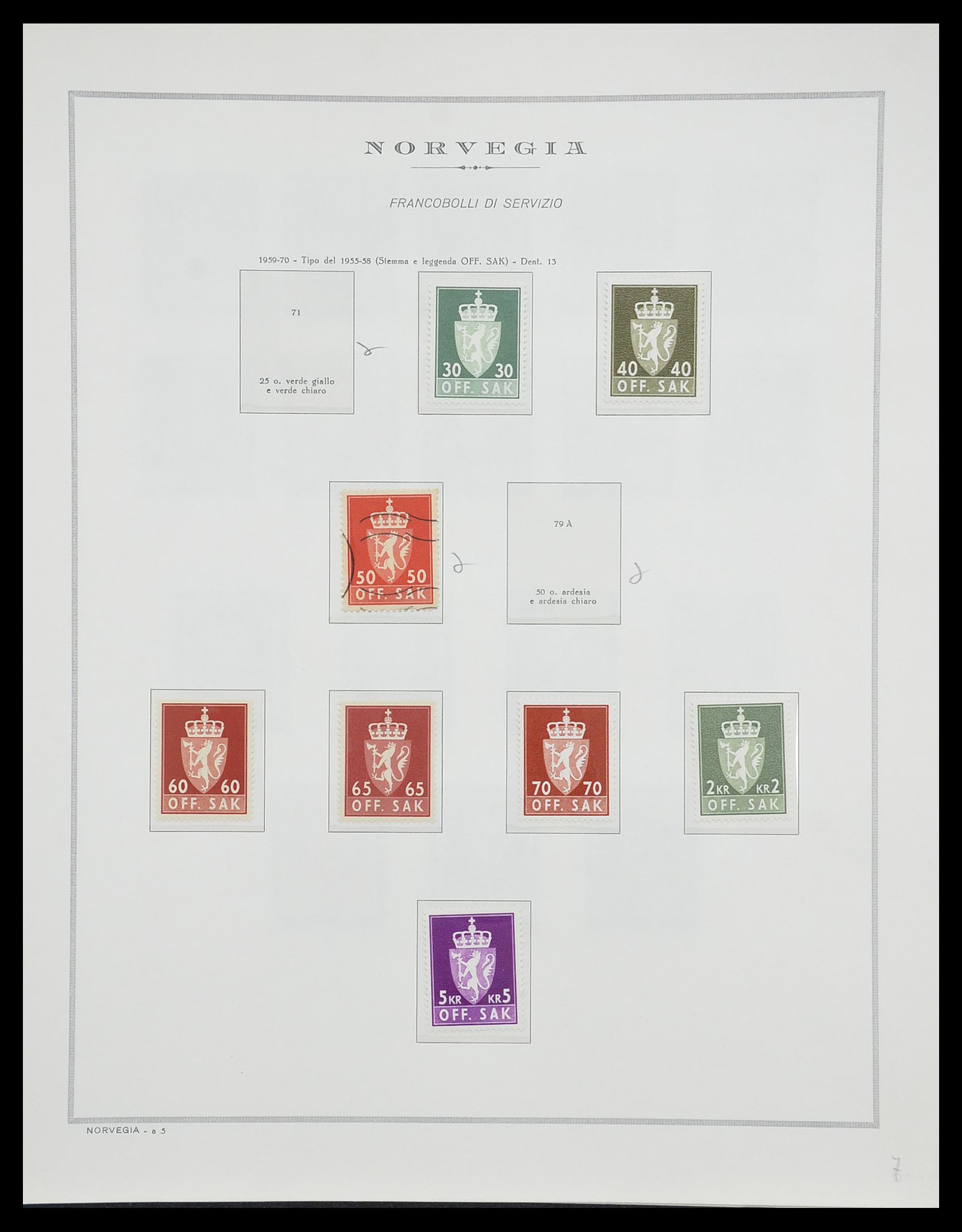 33136 103 - Postzegelverzameling 33136 Noorwegen 1855-1992.