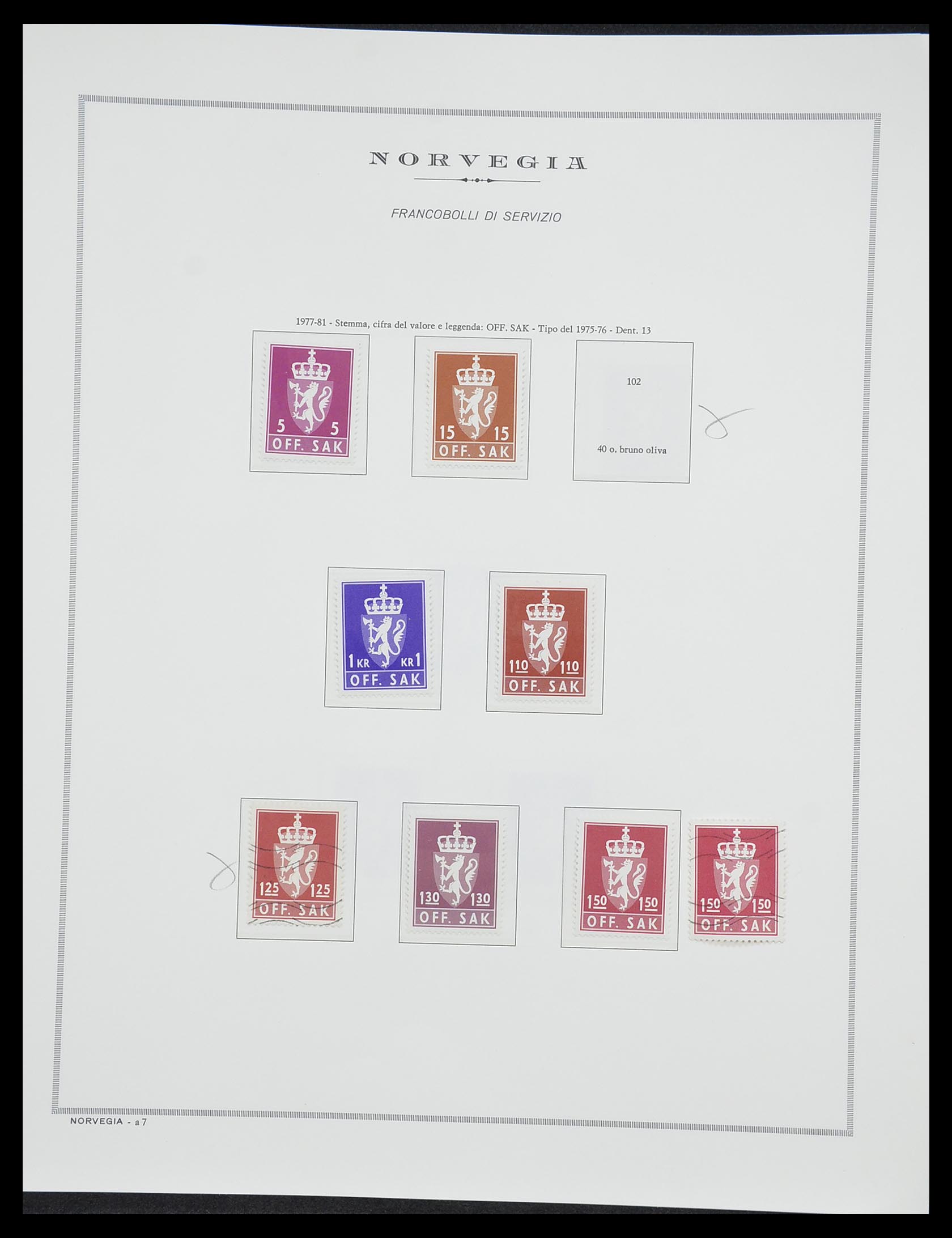 33136 106 - Postzegelverzameling 33136 Noorwegen 1855-1992.