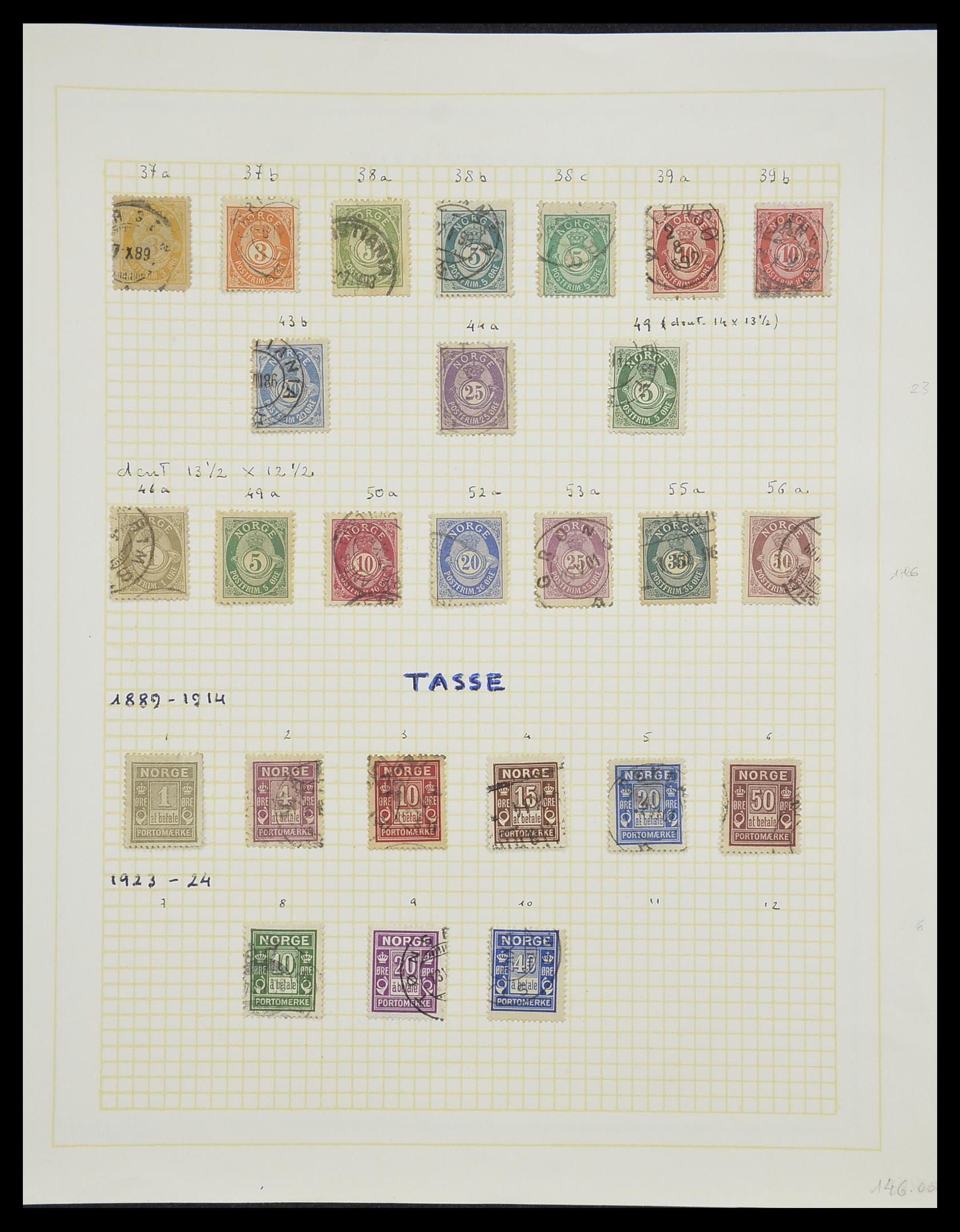 33136 108 - Postzegelverzameling 33136 Noorwegen 1855-1992.