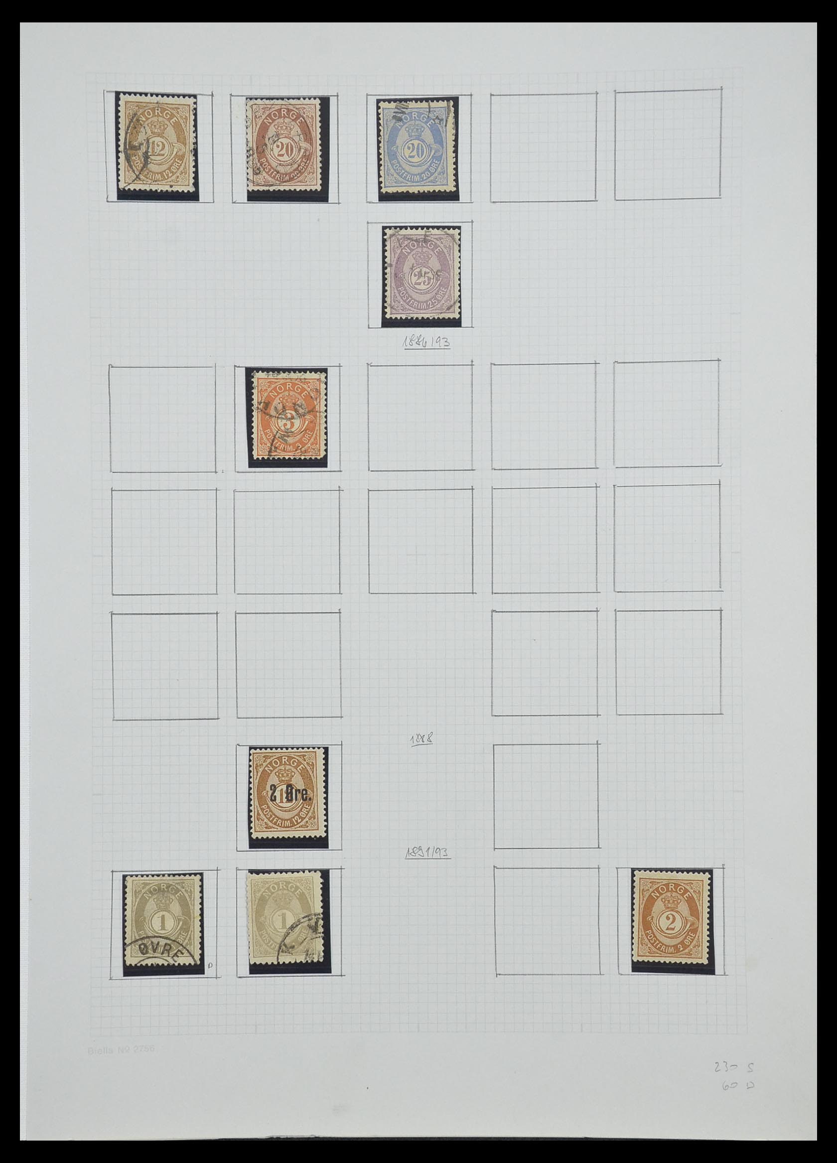 33136 111 - Postzegelverzameling 33136 Noorwegen 1855-1992.