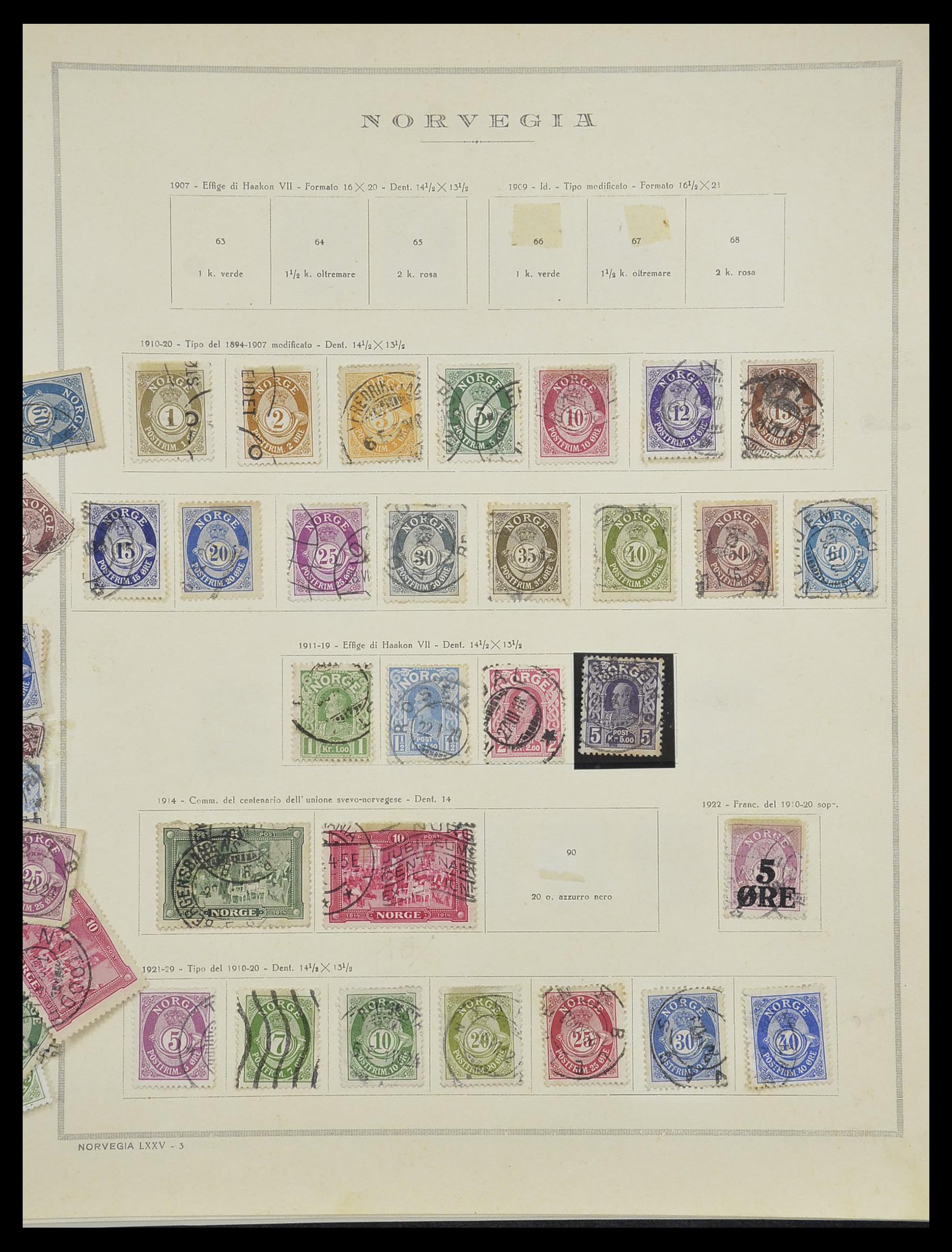 33136 115 - Postzegelverzameling 33136 Noorwegen 1855-1992.