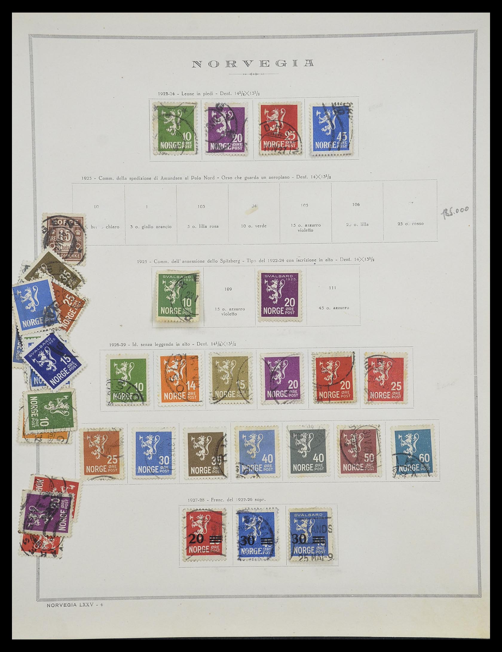 33136 116 - Postzegelverzameling 33136 Noorwegen 1855-1992.