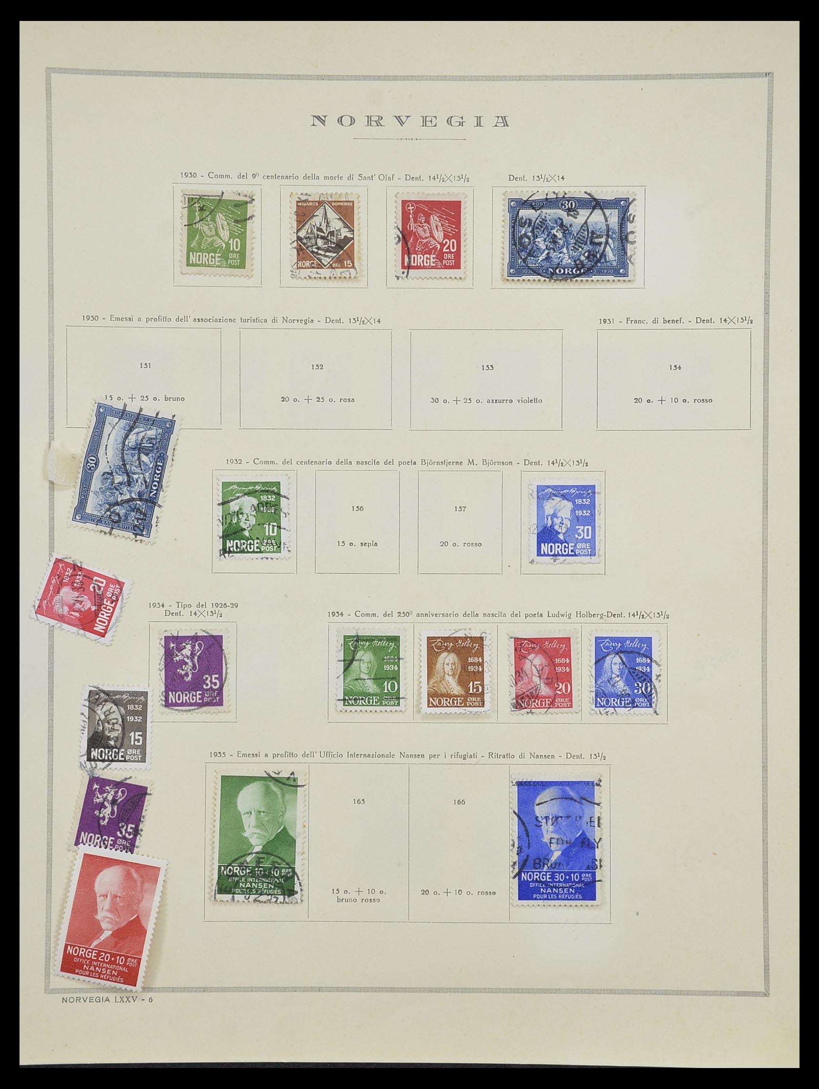 33136 118 - Postzegelverzameling 33136 Noorwegen 1855-1992.