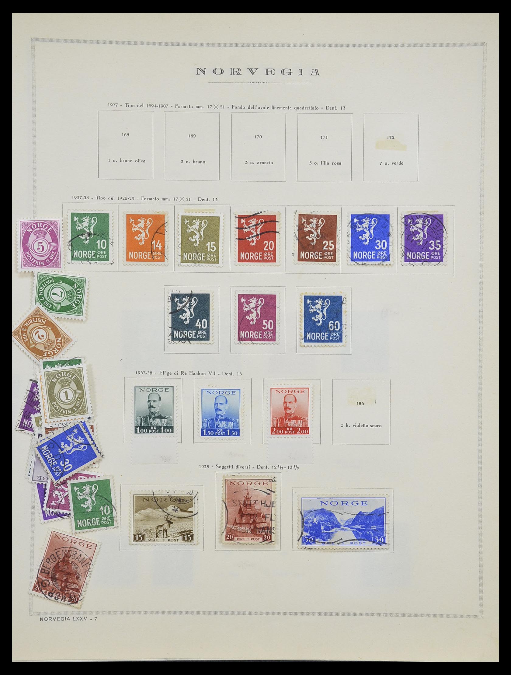 33136 119 - Postzegelverzameling 33136 Noorwegen 1855-1992.