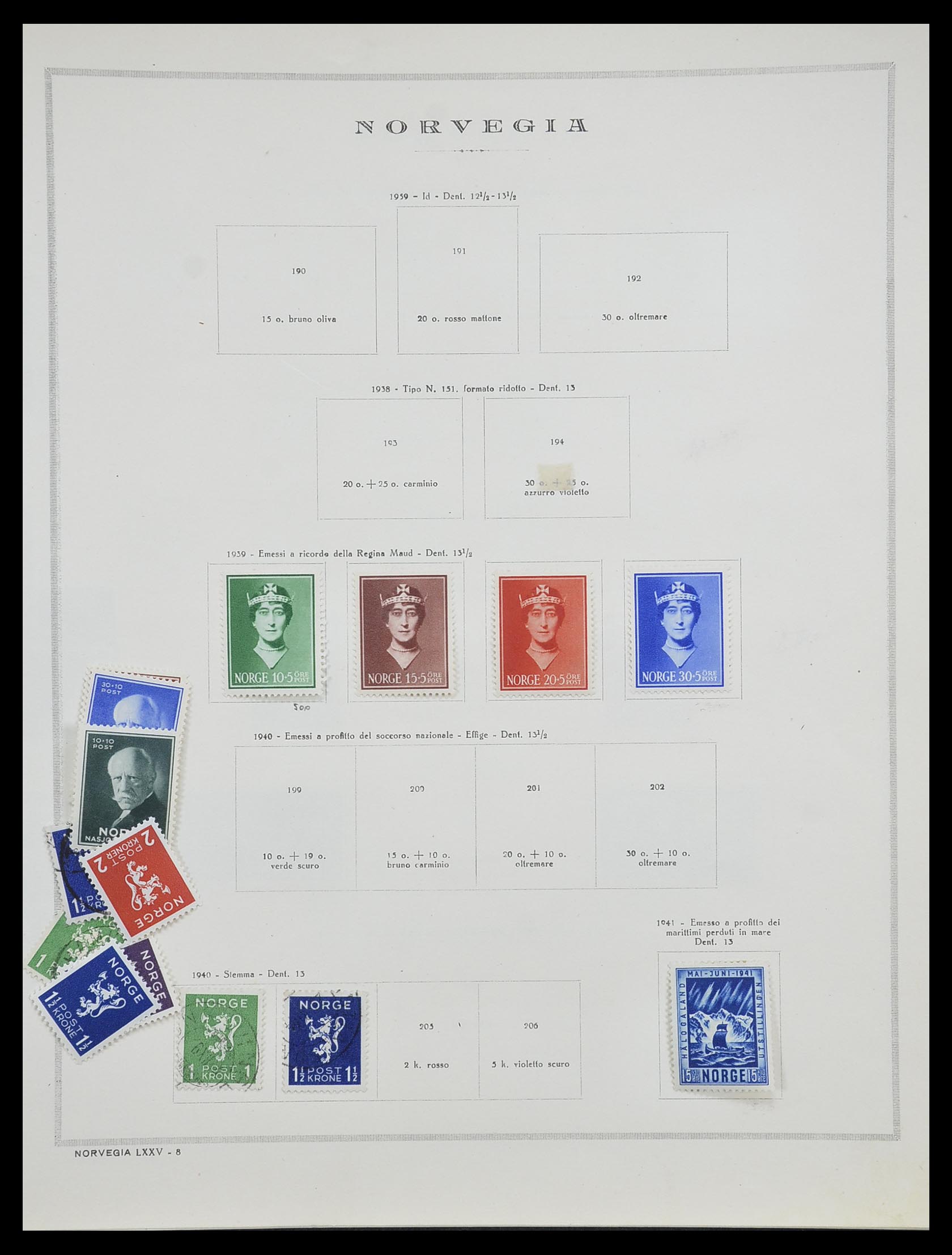 33136 120 - Postzegelverzameling 33136 Noorwegen 1855-1992.