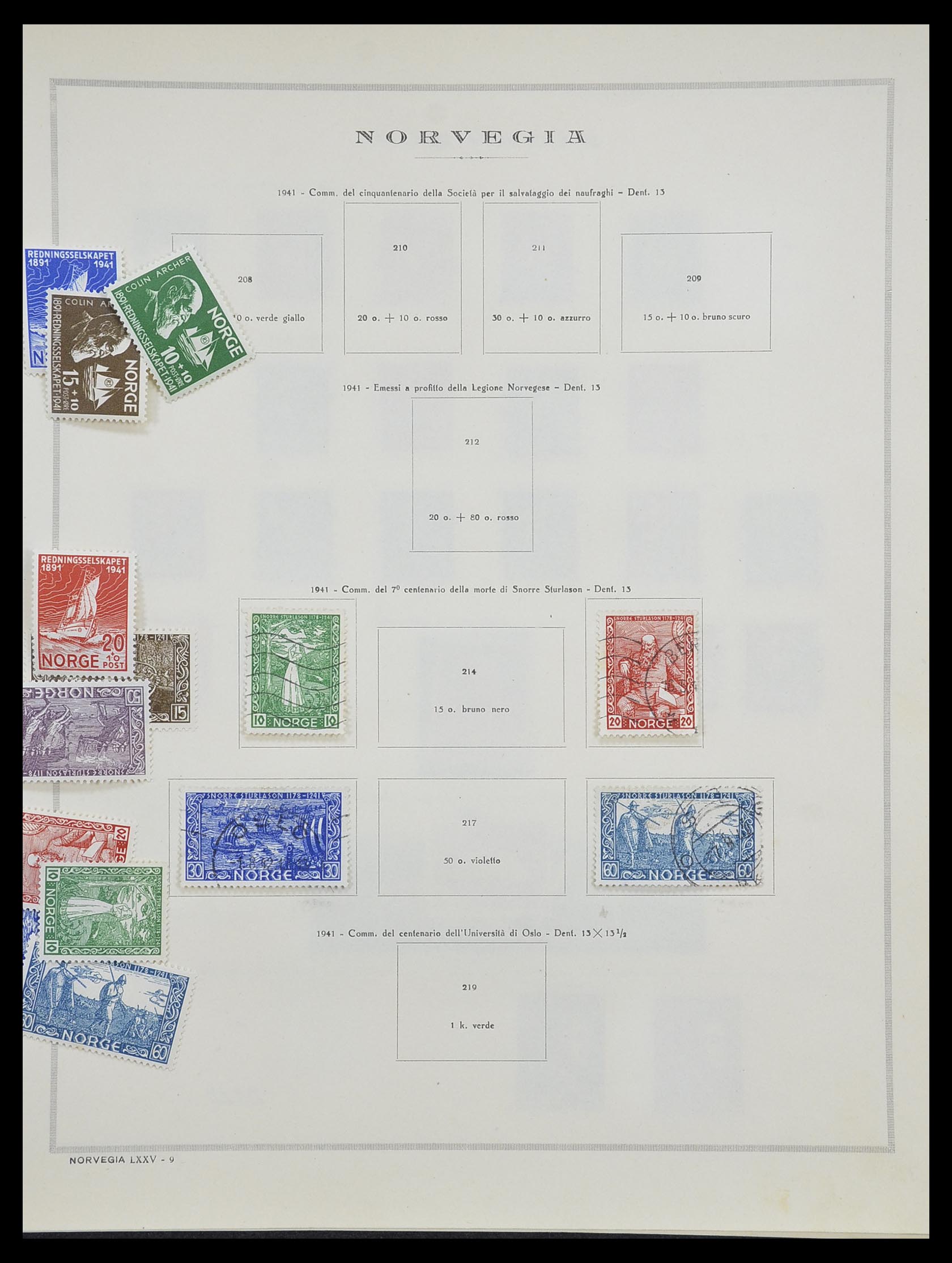 33136 121 - Postzegelverzameling 33136 Noorwegen 1855-1992.
