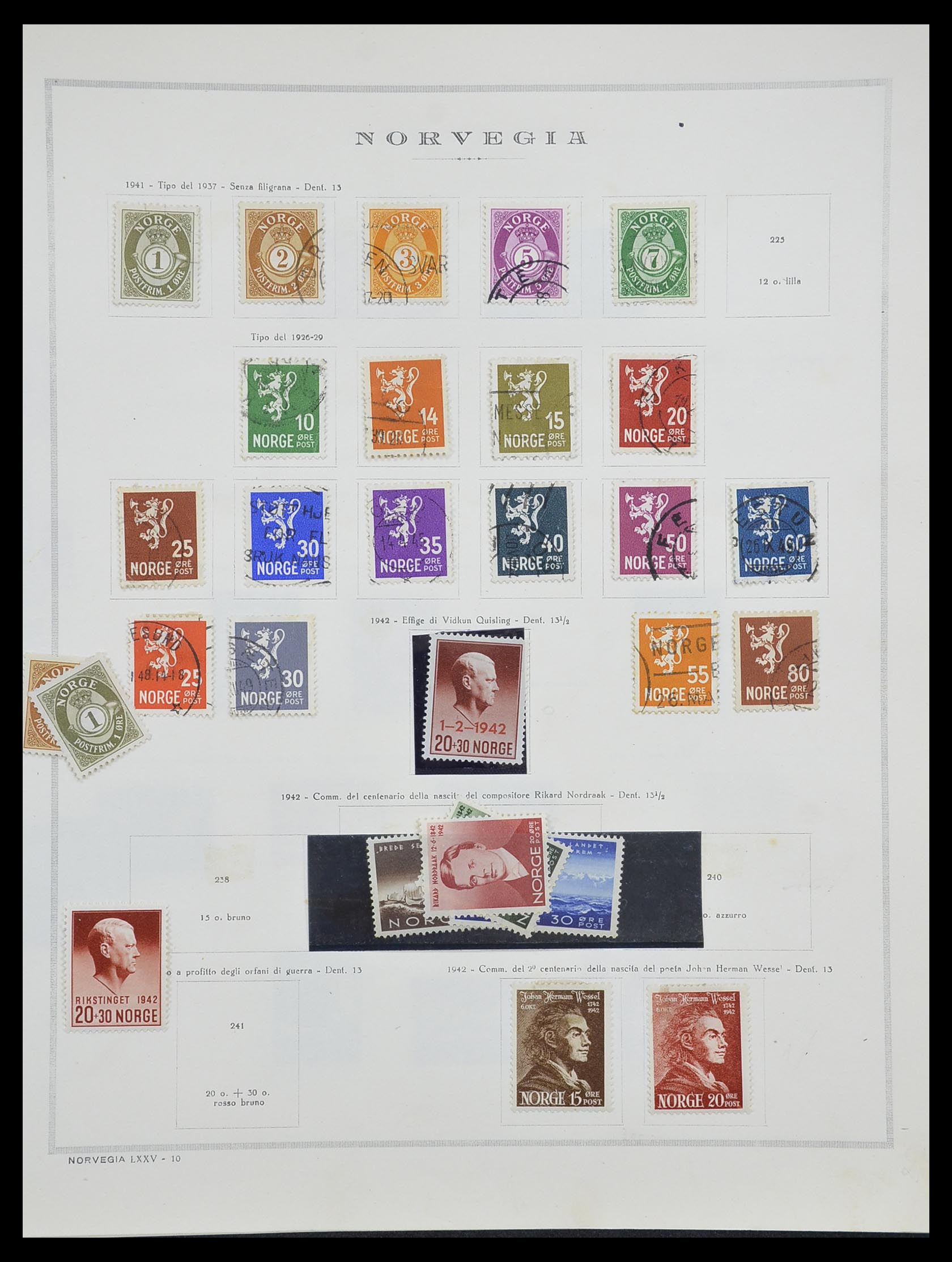33136 122 - Postzegelverzameling 33136 Noorwegen 1855-1992.