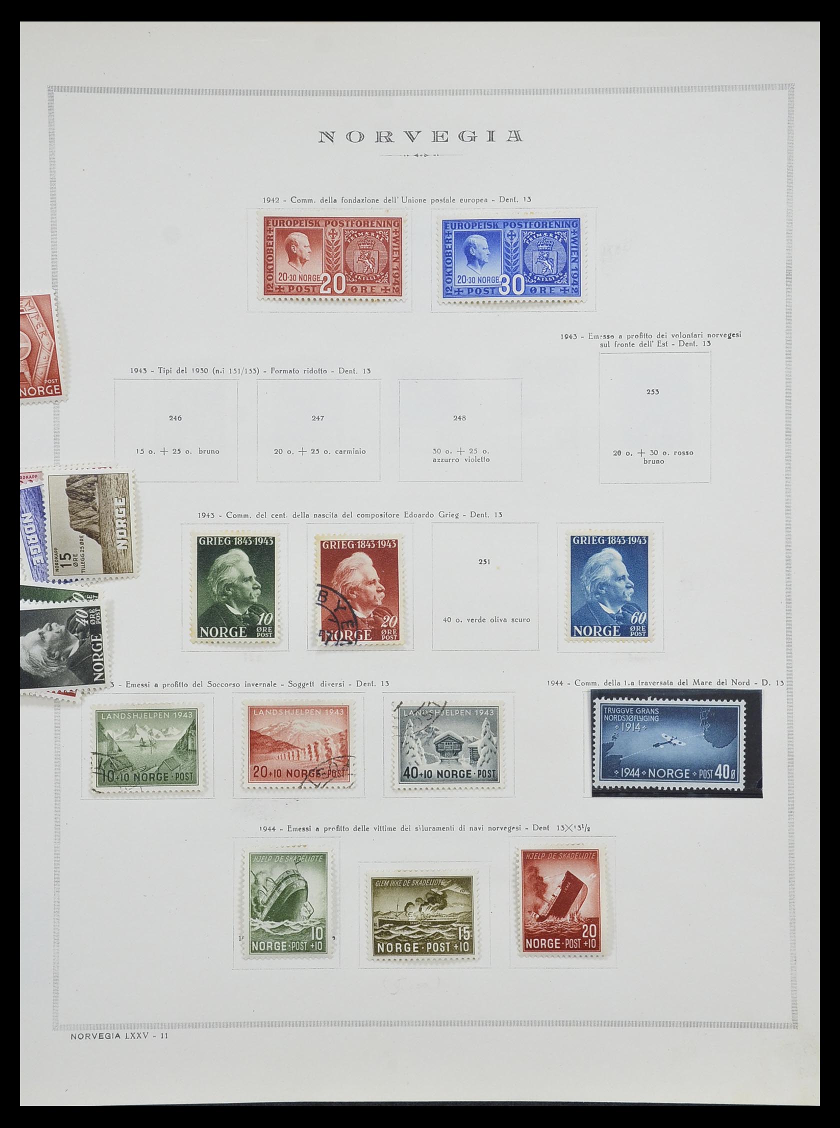 33136 123 - Postzegelverzameling 33136 Noorwegen 1855-1992.