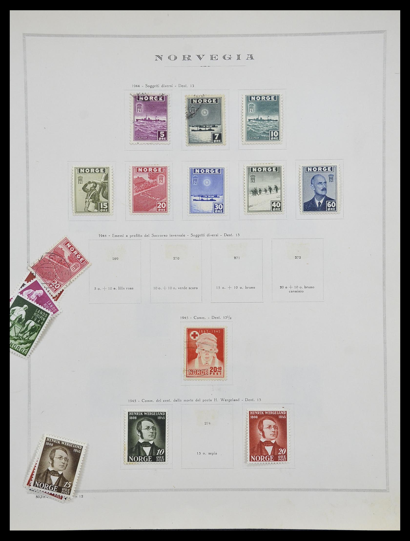 33136 124 - Postzegelverzameling 33136 Noorwegen 1855-1992.