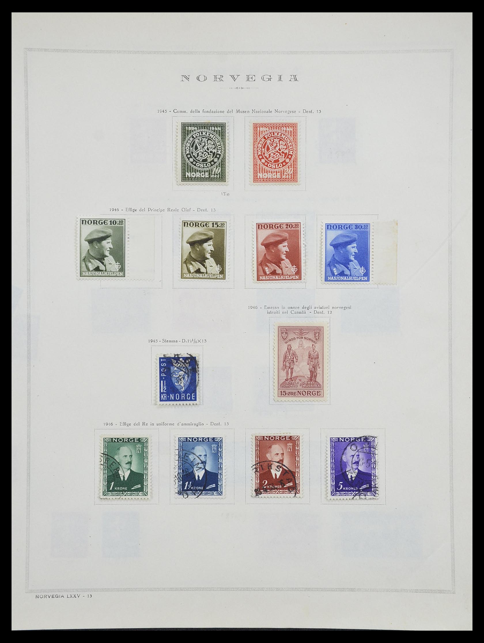 33136 125 - Postzegelverzameling 33136 Noorwegen 1855-1992.