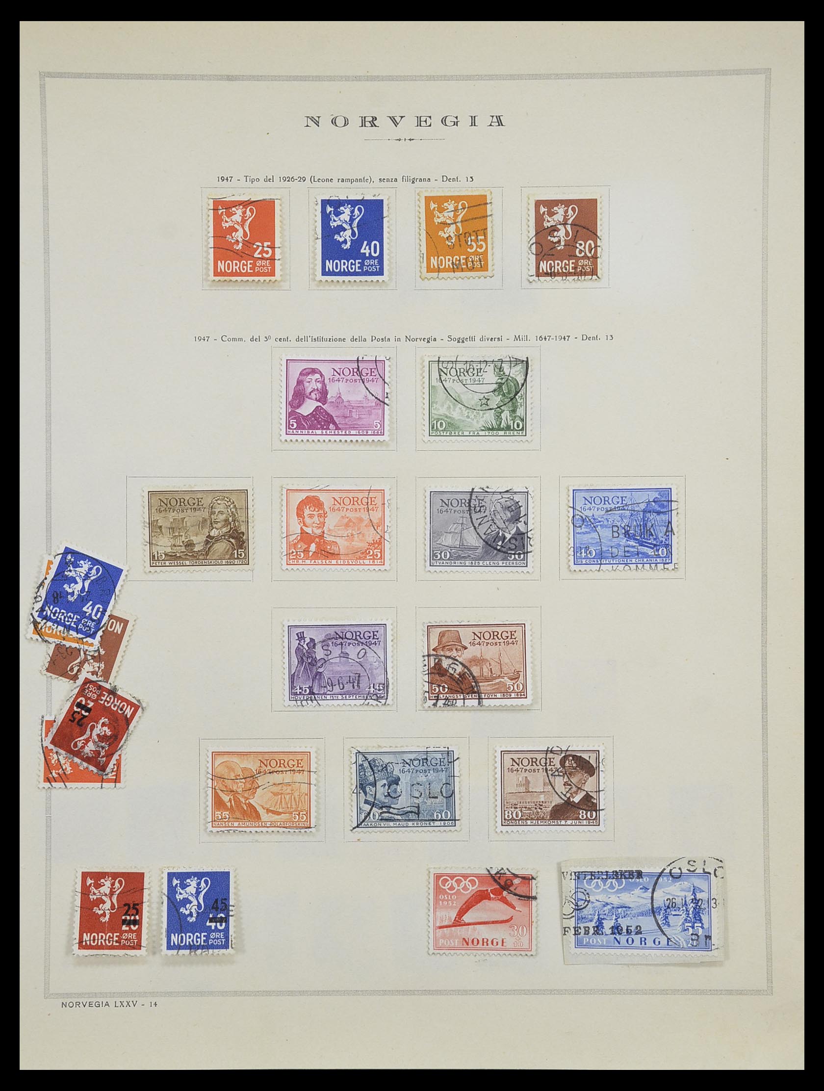 33136 126 - Postzegelverzameling 33136 Noorwegen 1855-1992.