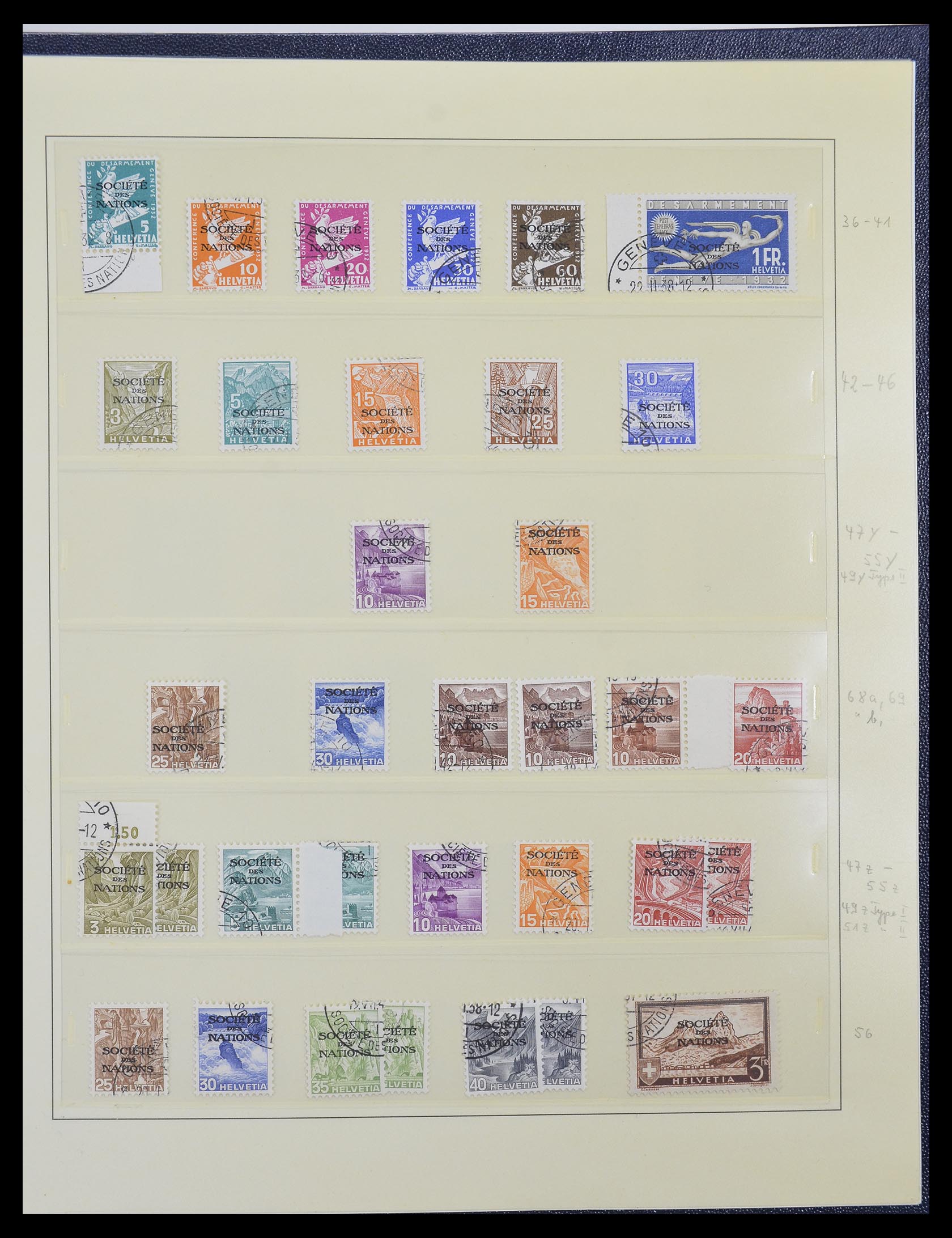 33137 003 - Stamp collection 33137 Switzerland service 1922-2008.