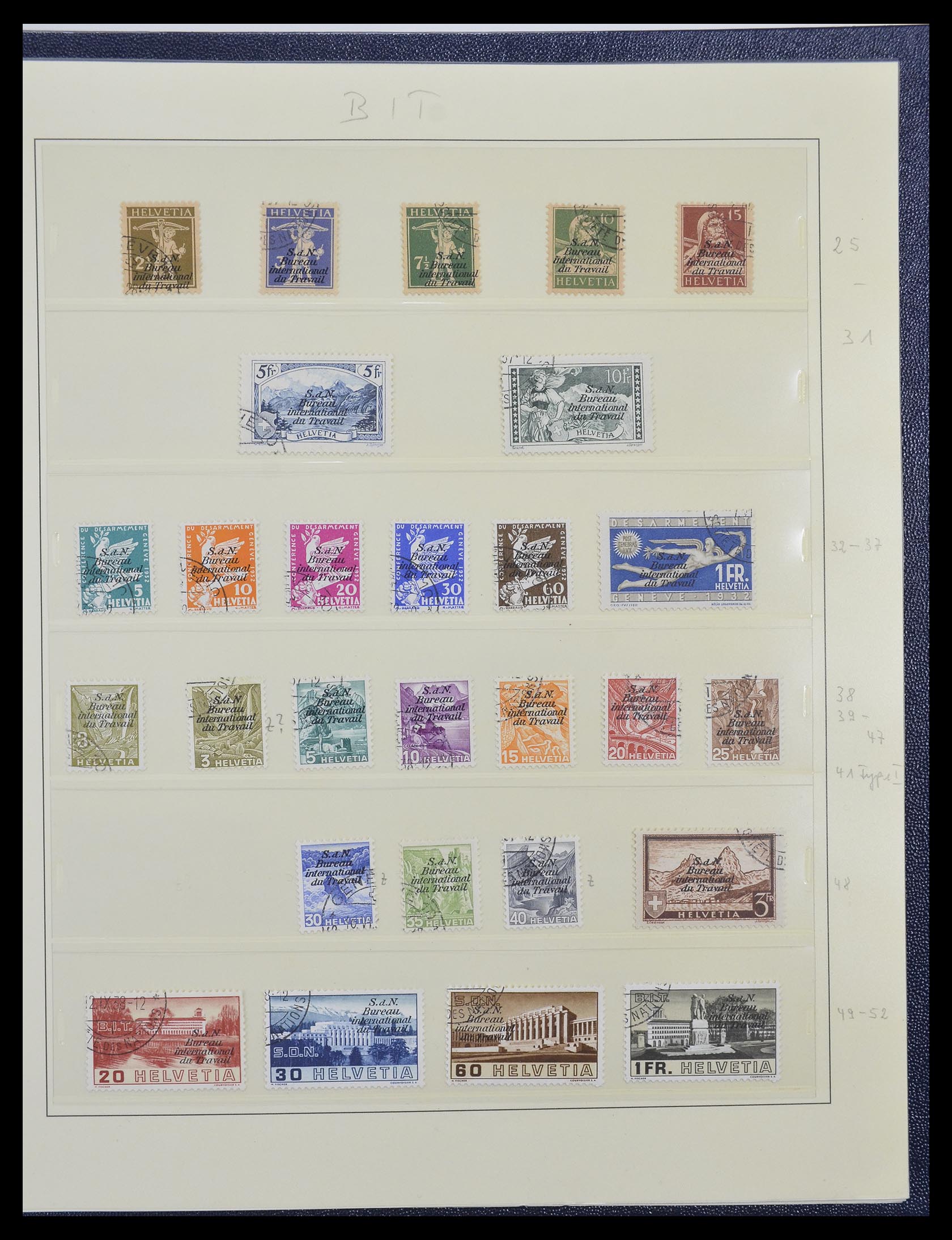 33137 009 - Stamp collection 33137 Switzerland service 1922-2008.