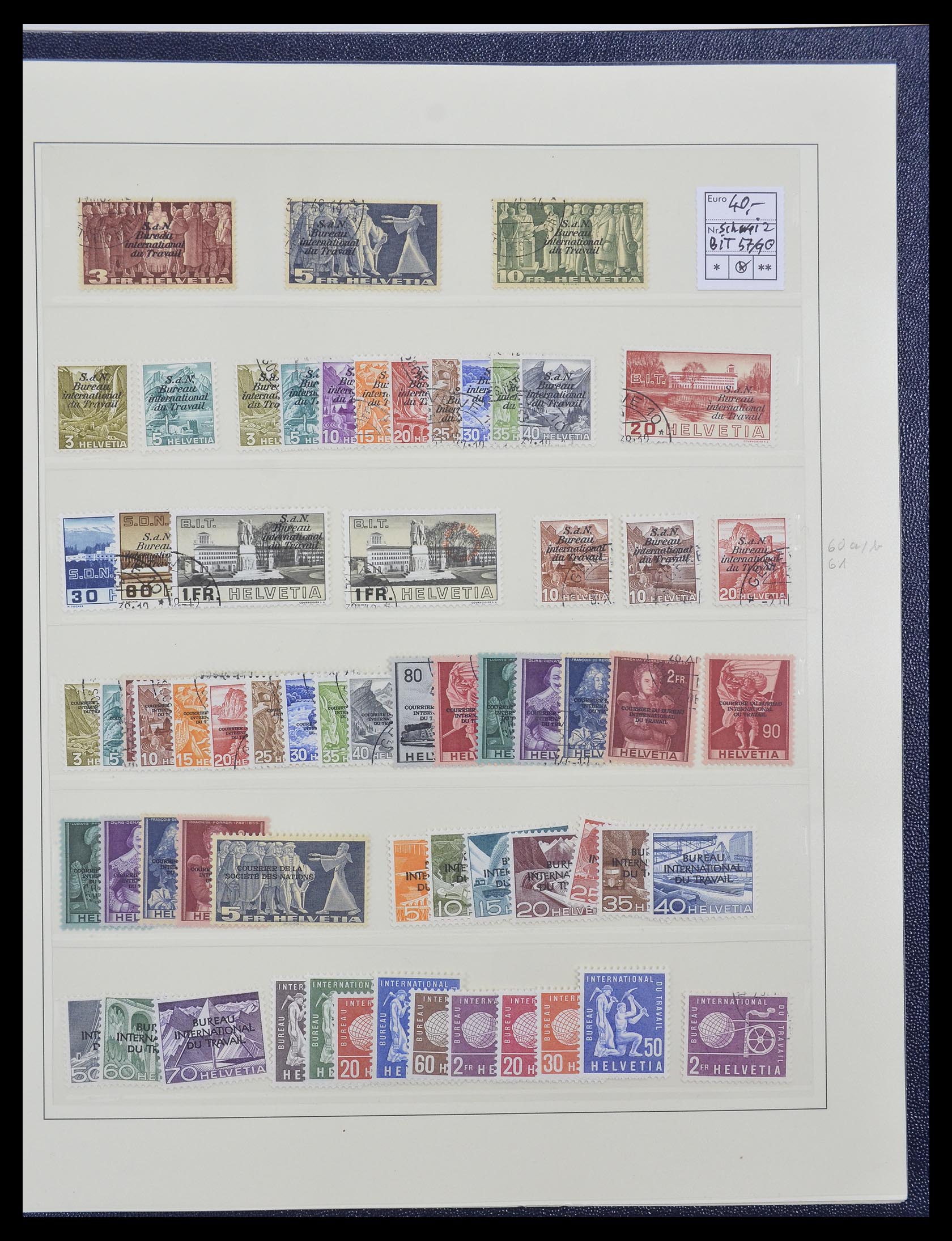 33137 010 - Stamp collection 33137 Switzerland service 1922-2008.
