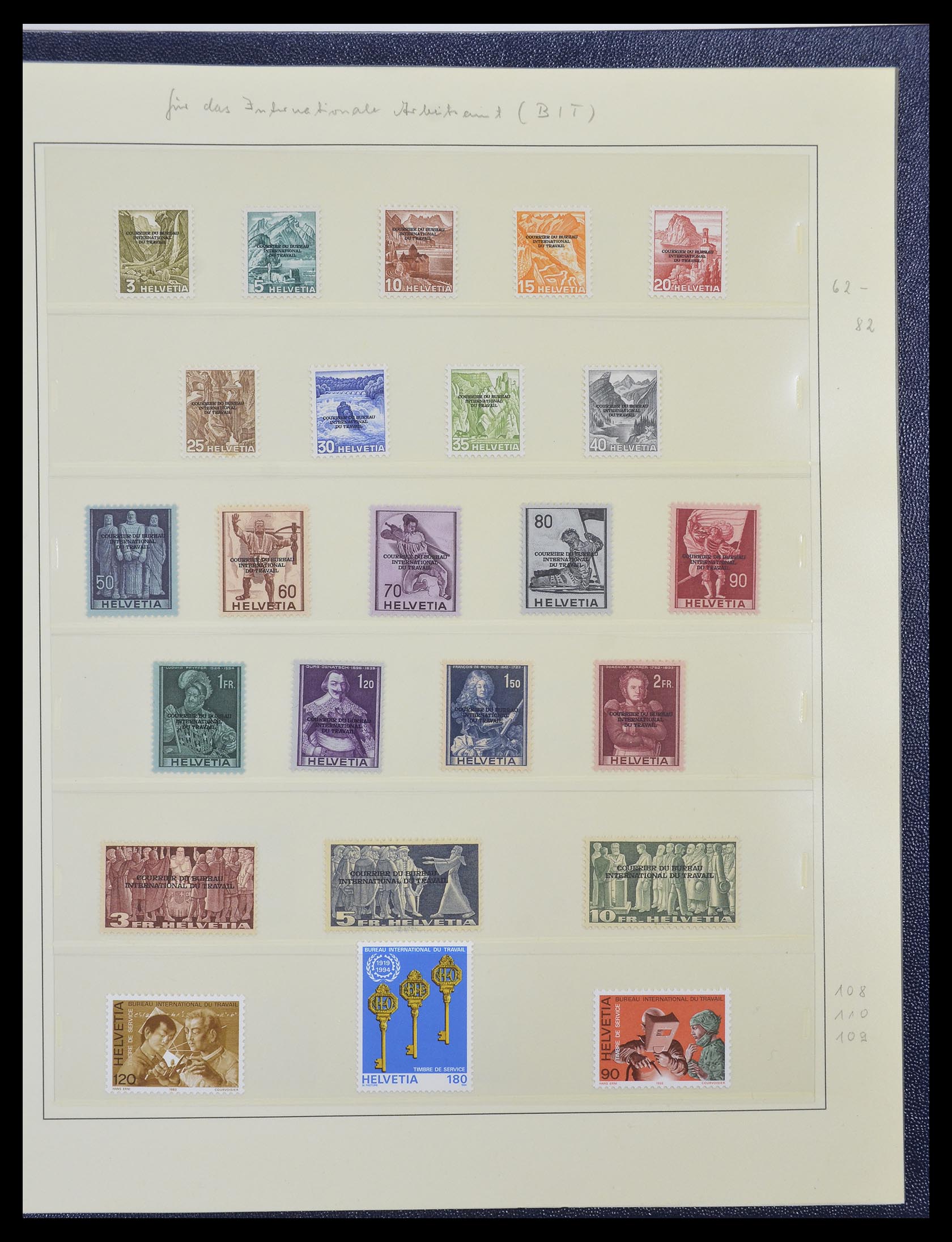 33137 011 - Stamp collection 33137 Switzerland service 1922-2008.