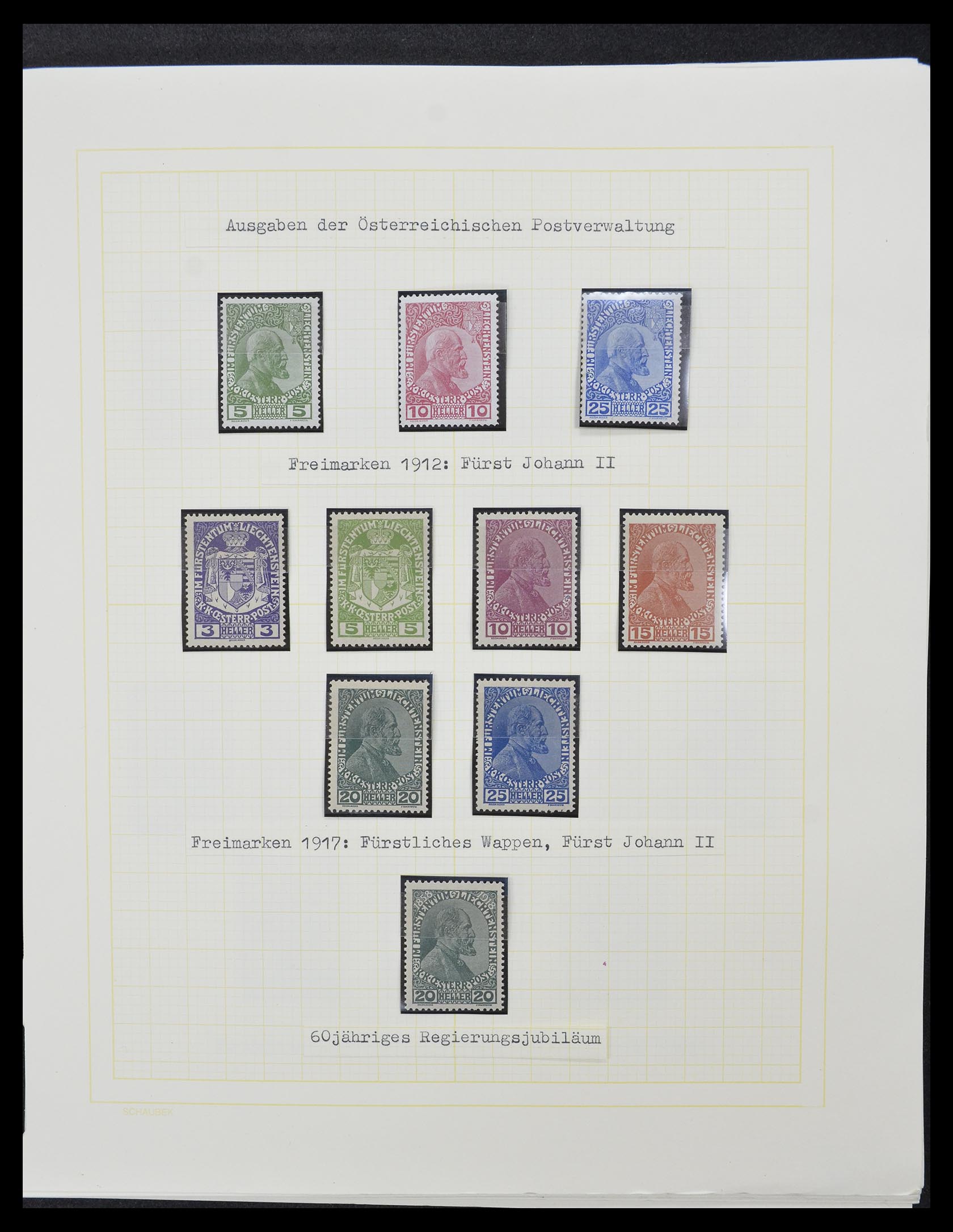 33138 001 - Postzegelverzameling 33138 Liechtenstein 1912-2002.