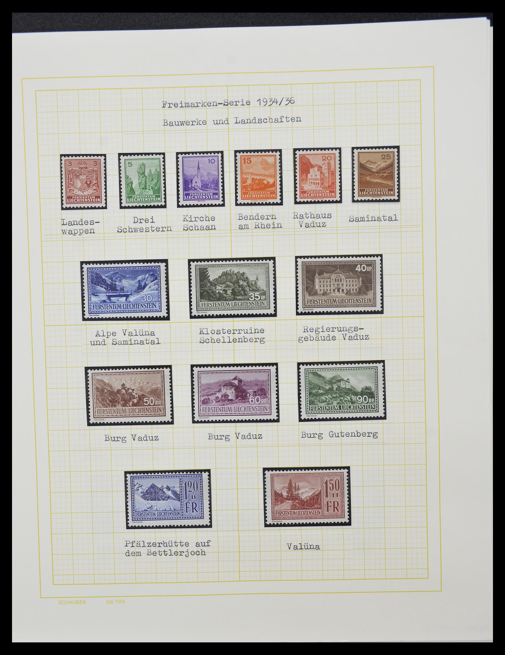 33138 007 - Postzegelverzameling 33138 Liechtenstein 1912-2002.