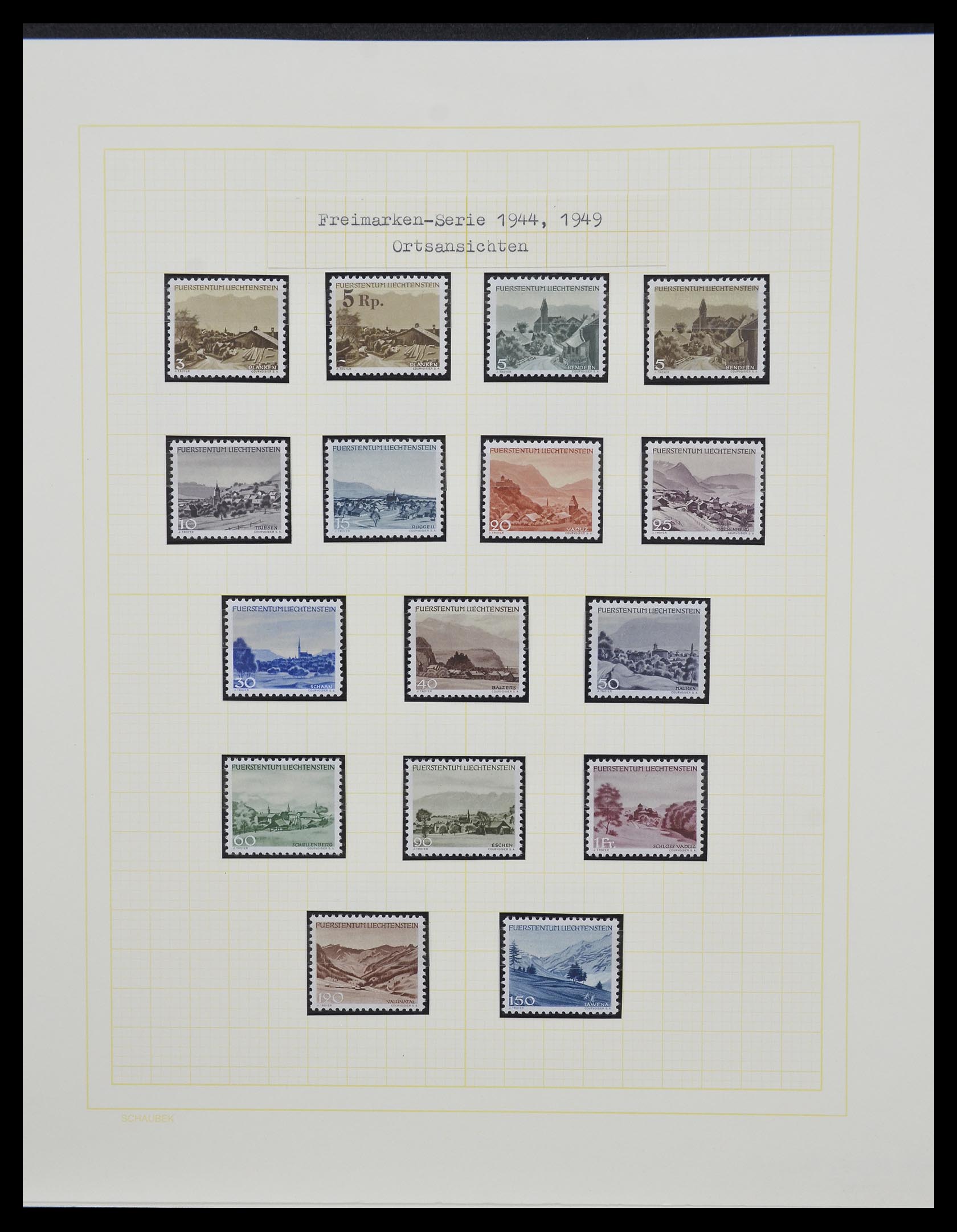 33138 010 - Postzegelverzameling 33138 Liechtenstein 1912-2002.