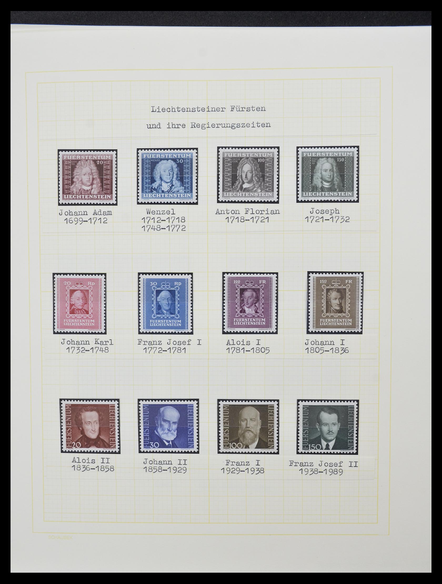 33138 012 - Postzegelverzameling 33138 Liechtenstein 1912-2002.