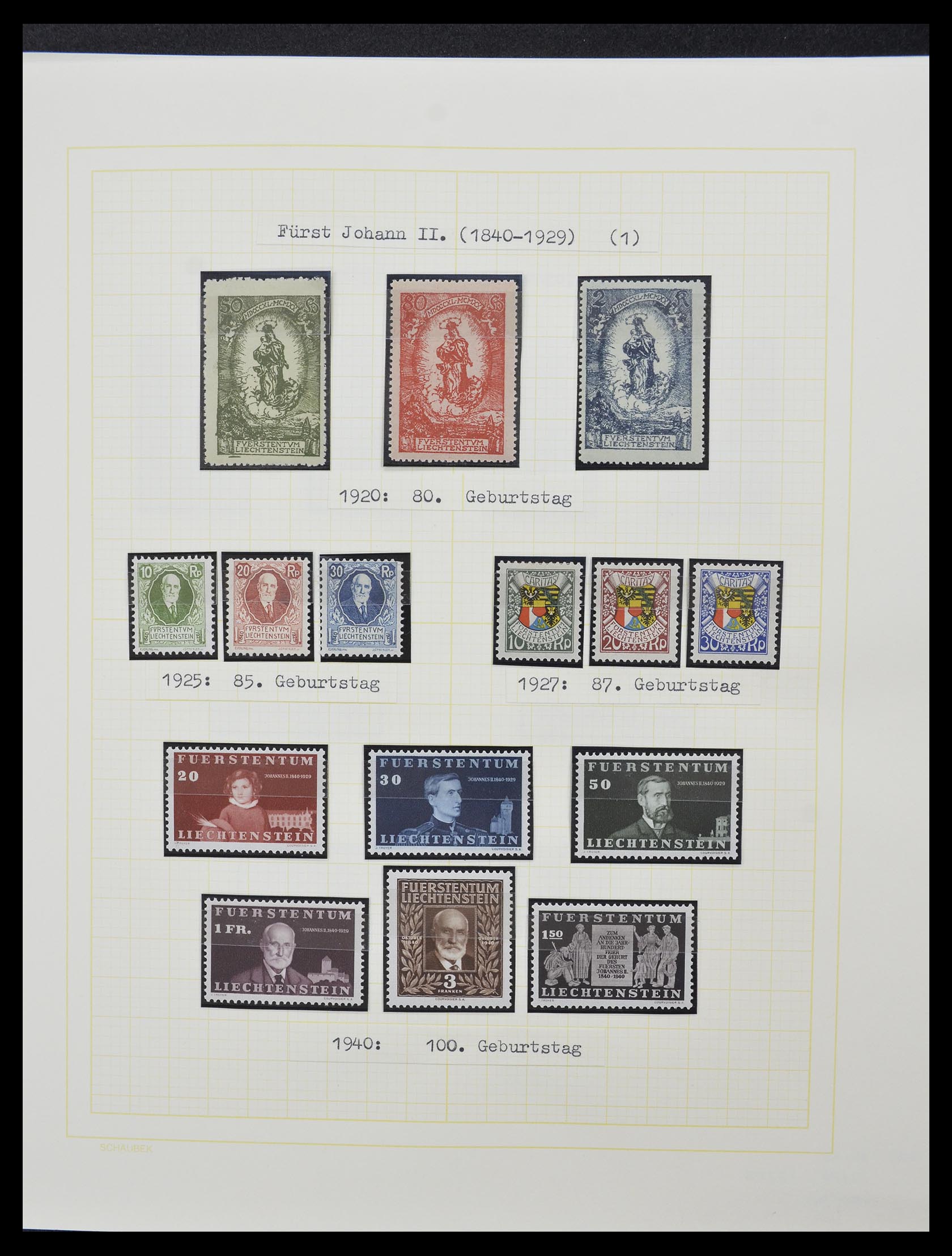 33138 013 - Stamp collection 33138 Liechtenstein 1912-2002.