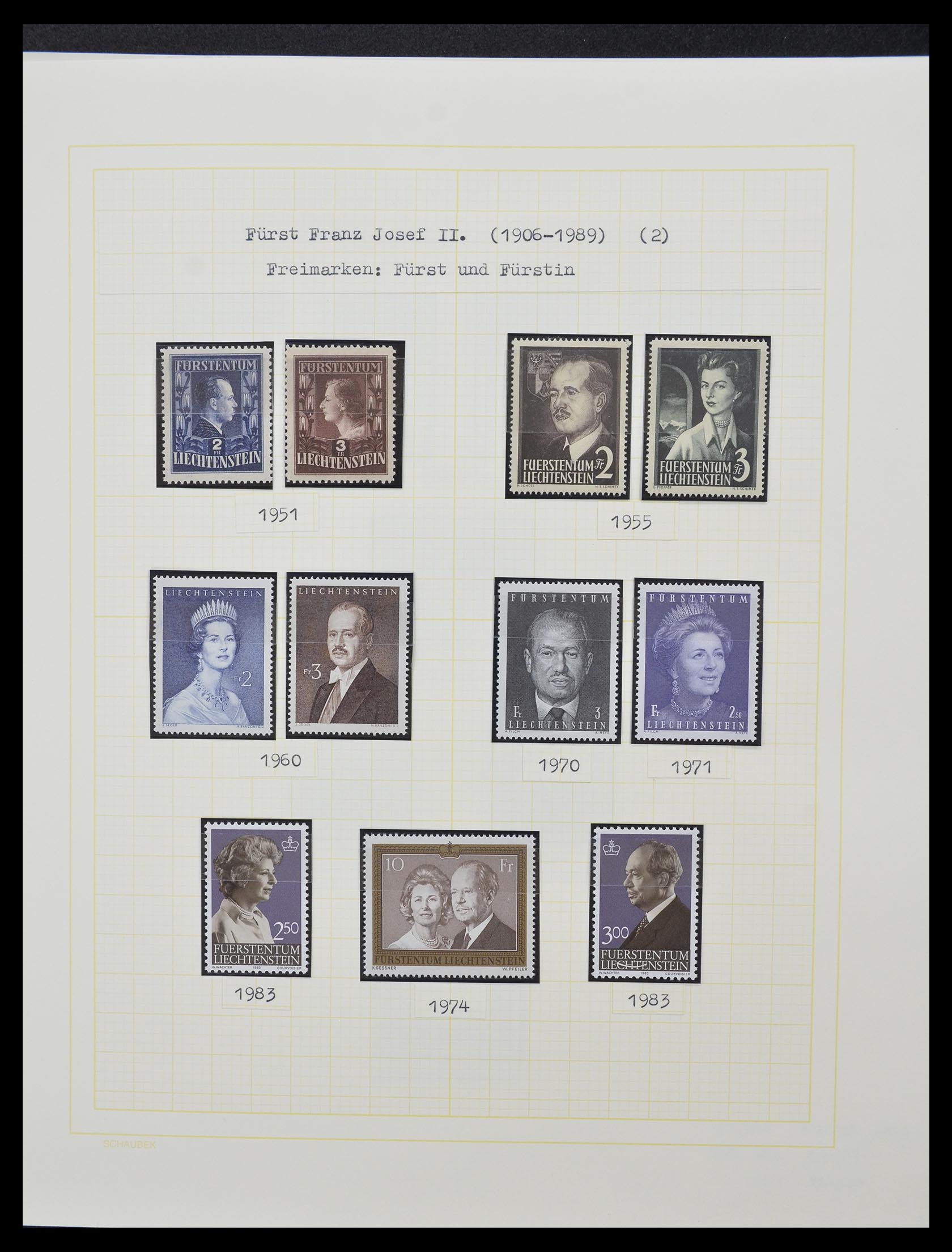 33138 017 - Postzegelverzameling 33138 Liechtenstein 1912-2002.
