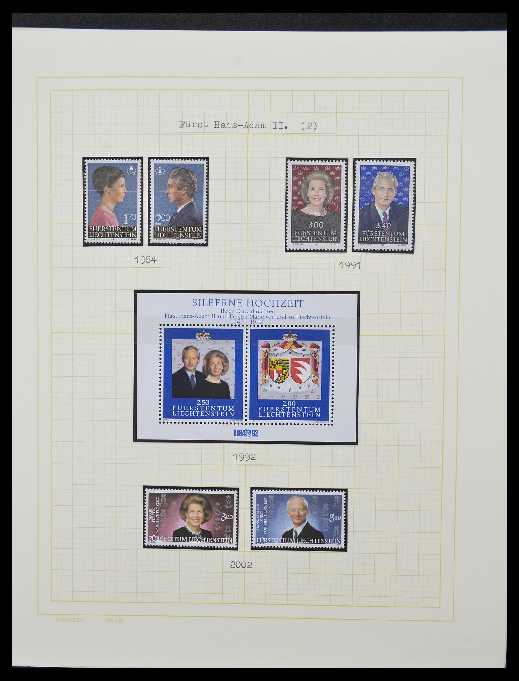 33138 022 - Postzegelverzameling 33138 Liechtenstein 1912-2002.