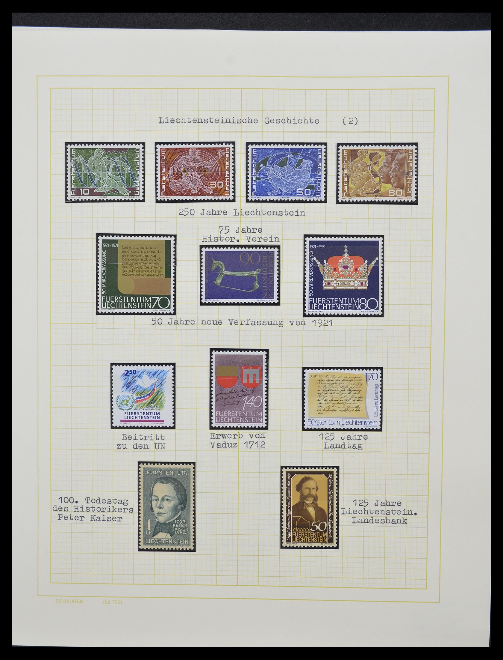 33138 025 - Stamp collection 33138 Liechtenstein 1912-2002.