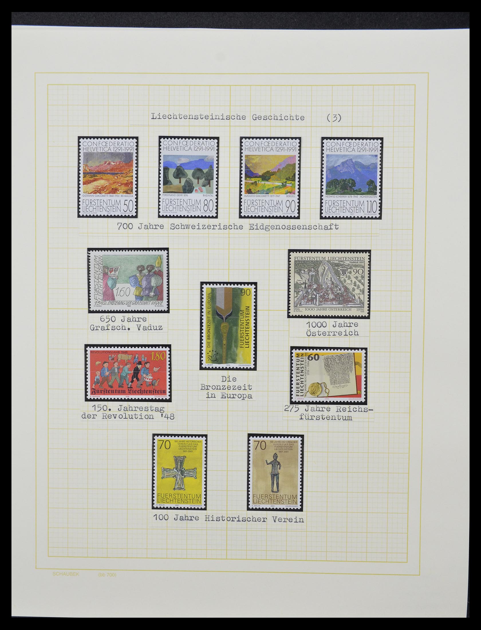 33138 026 - Stamp collection 33138 Liechtenstein 1912-2002.