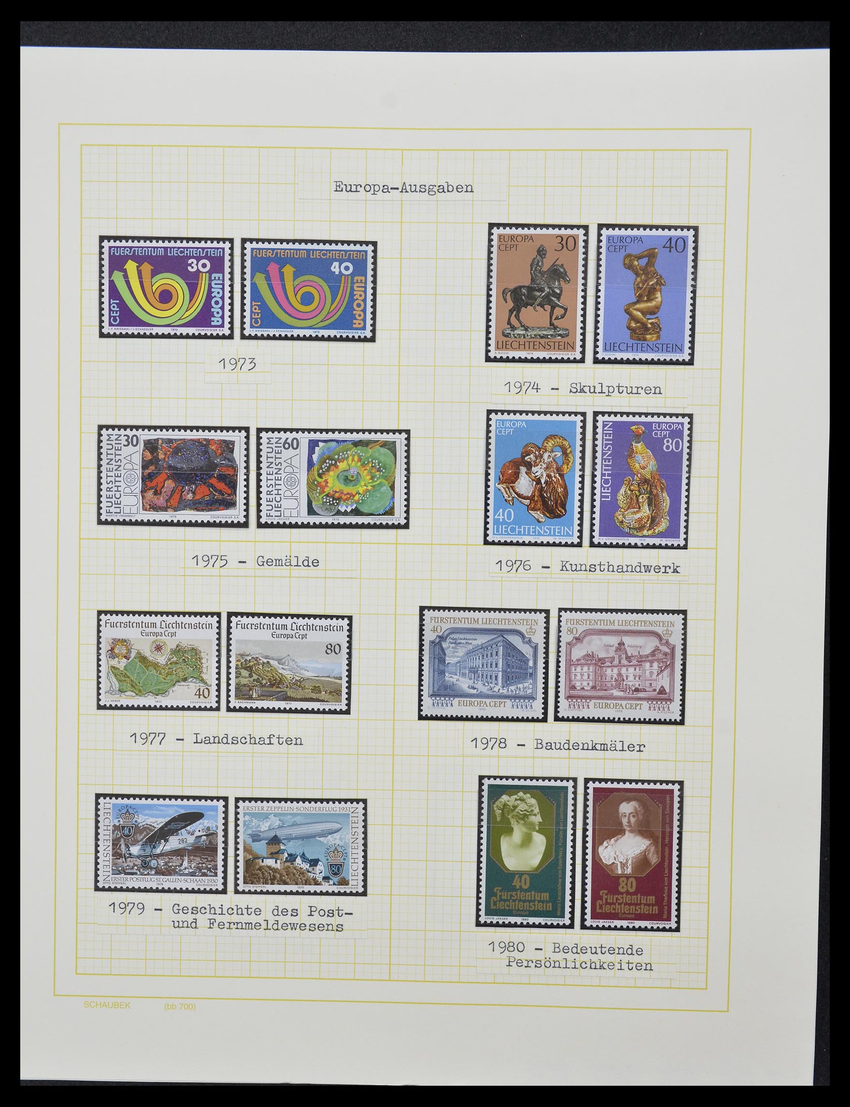33138 033 - Postzegelverzameling 33138 Liechtenstein 1912-2002.